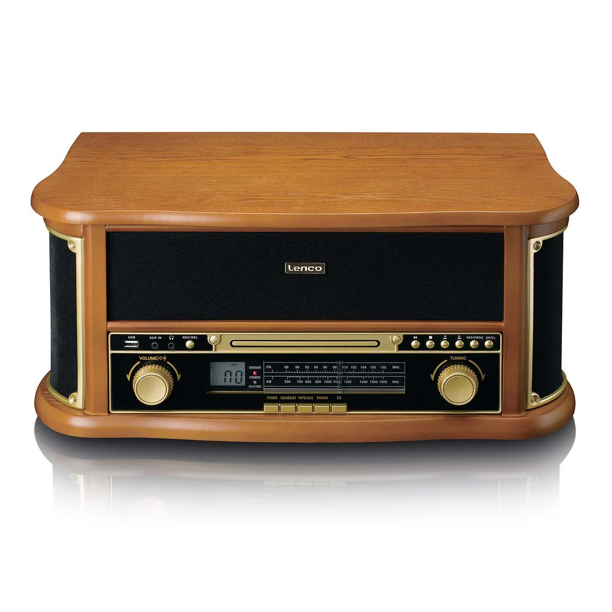 CLASSIC PHONO TCD-2551WD - Houten retro platenspeler met Bluetooth®, AM/FM Radio, USB encoding, CD-speler, Cassettespeler en ingebouwde speakers - Hout - Image 2