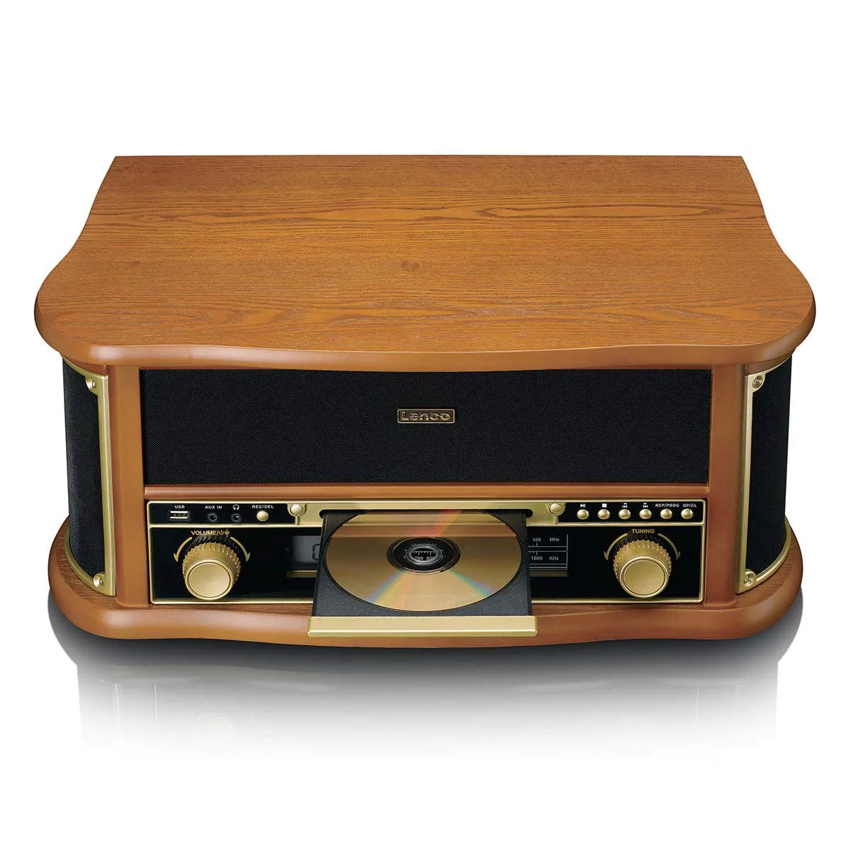 CLASSIC PHONO TCD-2551WD - Houten retro platenspeler met Bluetooth®, AM/FM Radio, USB encoding, CD-speler, Cassettespeler en ingebouwde speakers - Hout - Image 4
