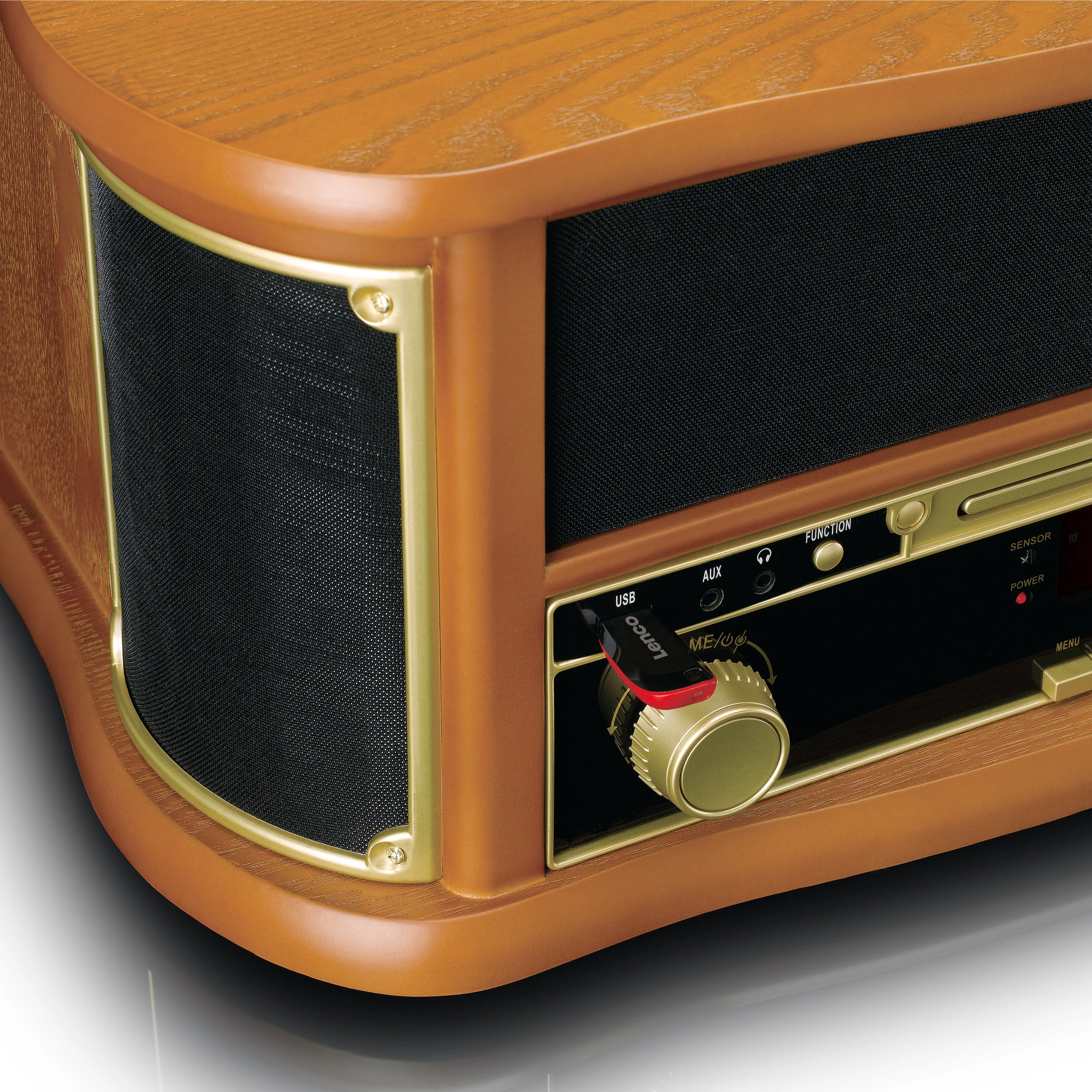 CLASSIC PHONO TCD-2571WD - Houten retro platenspeler met Bluetooth®, DAB+/FM Radio, USB encoding, CD-speler, Cassettespeler en ingebouwde speakers - Hout - Image 9