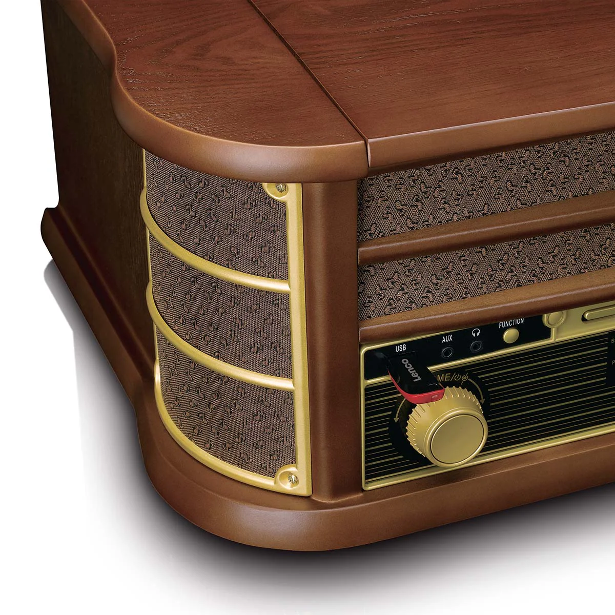 CLASSIC PHONO TCD-3571MY - Houten retro platenspeler met Bluetooth®, DAB+/FM Radio, USB encoding, CD-speler, Cassettespeler en ingebouwde speakers - Hout - Image 6