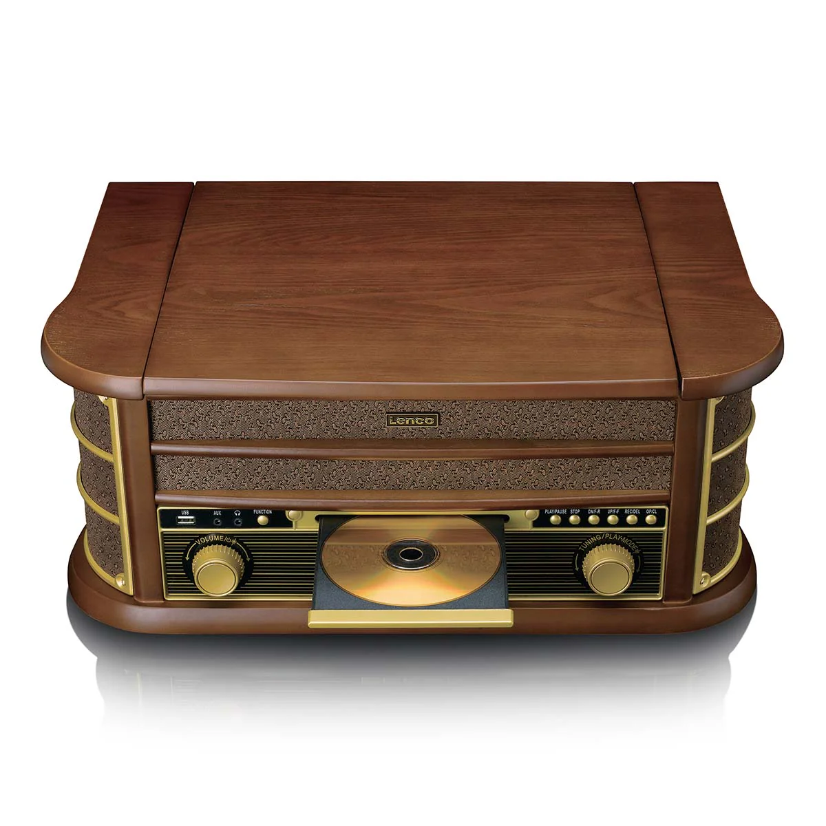 CLASSIC PHONO TCD-3571MY - Houten retro platenspeler met Bluetooth®, DAB+/FM Radio, USB encoding, CD-speler, Cassettespeler en ingebouwde speakers - Hout - Image 9