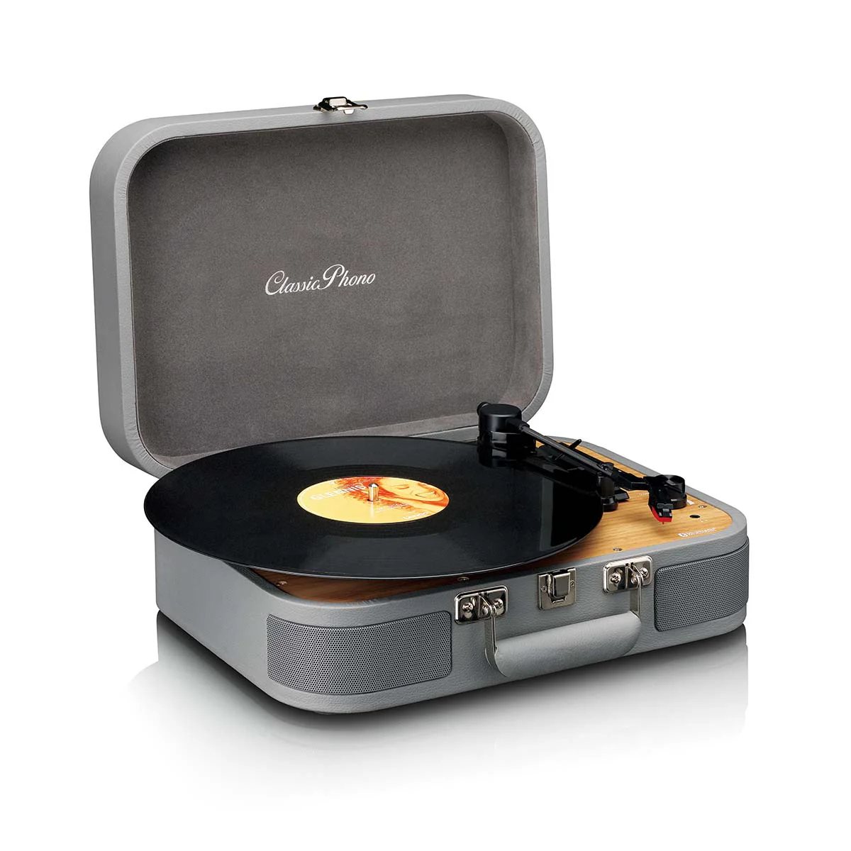CLASSIC PHONO TT-116GY - Retro Bluetooth® platenspeler met ingebouwde speakers - Grijs - Image 7