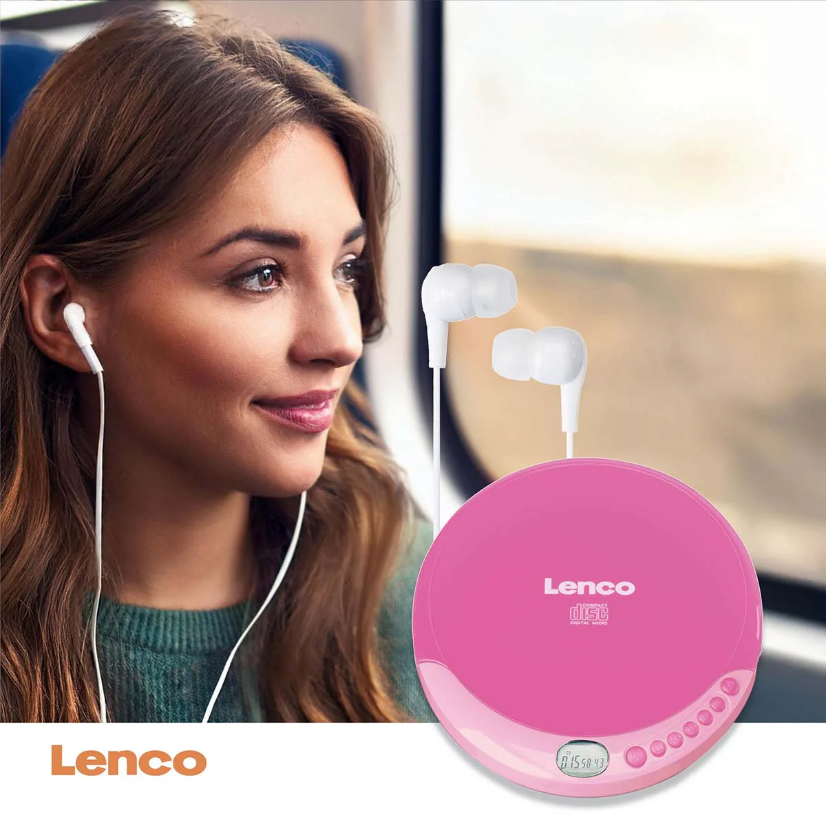 LENCO CD-011PK - Portable CD speler met oplaadfunctie - Roze - Image 9