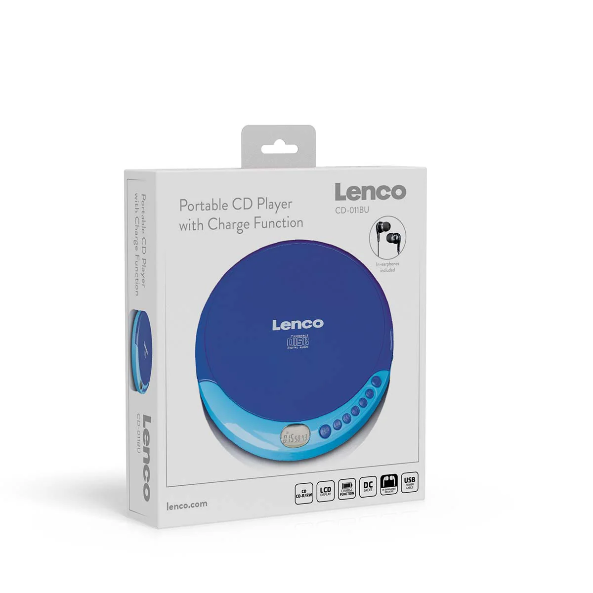 LENCO CD-011BU - Portable CD speler met oplaadfunctie - Blauw - Image 12