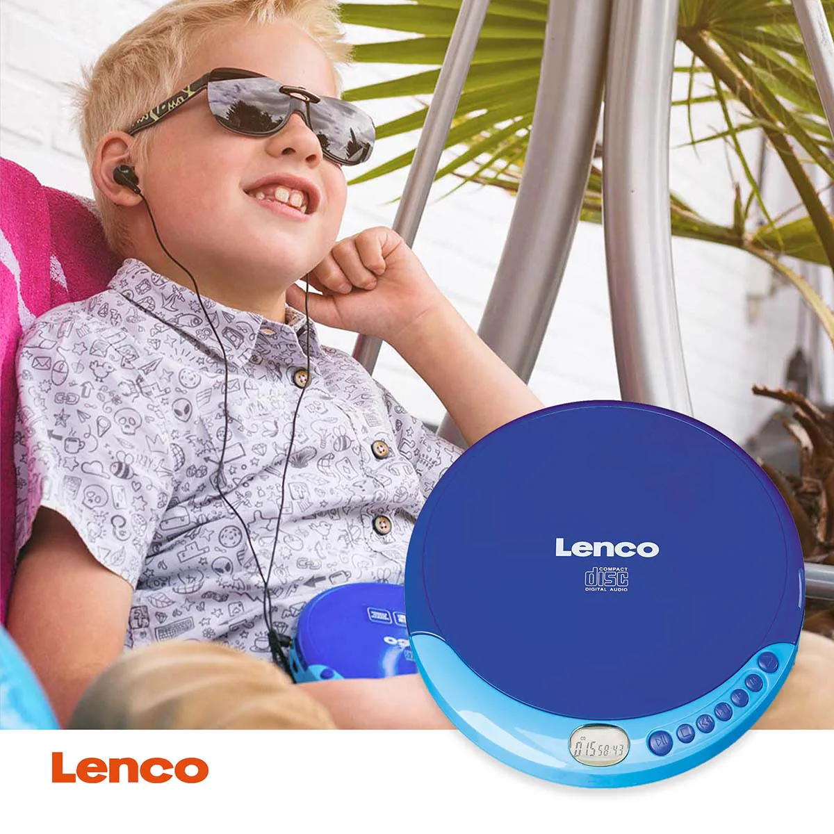 LENCO CD-011BU - Portable CD speler met oplaadfunctie - Blauw - Image 9