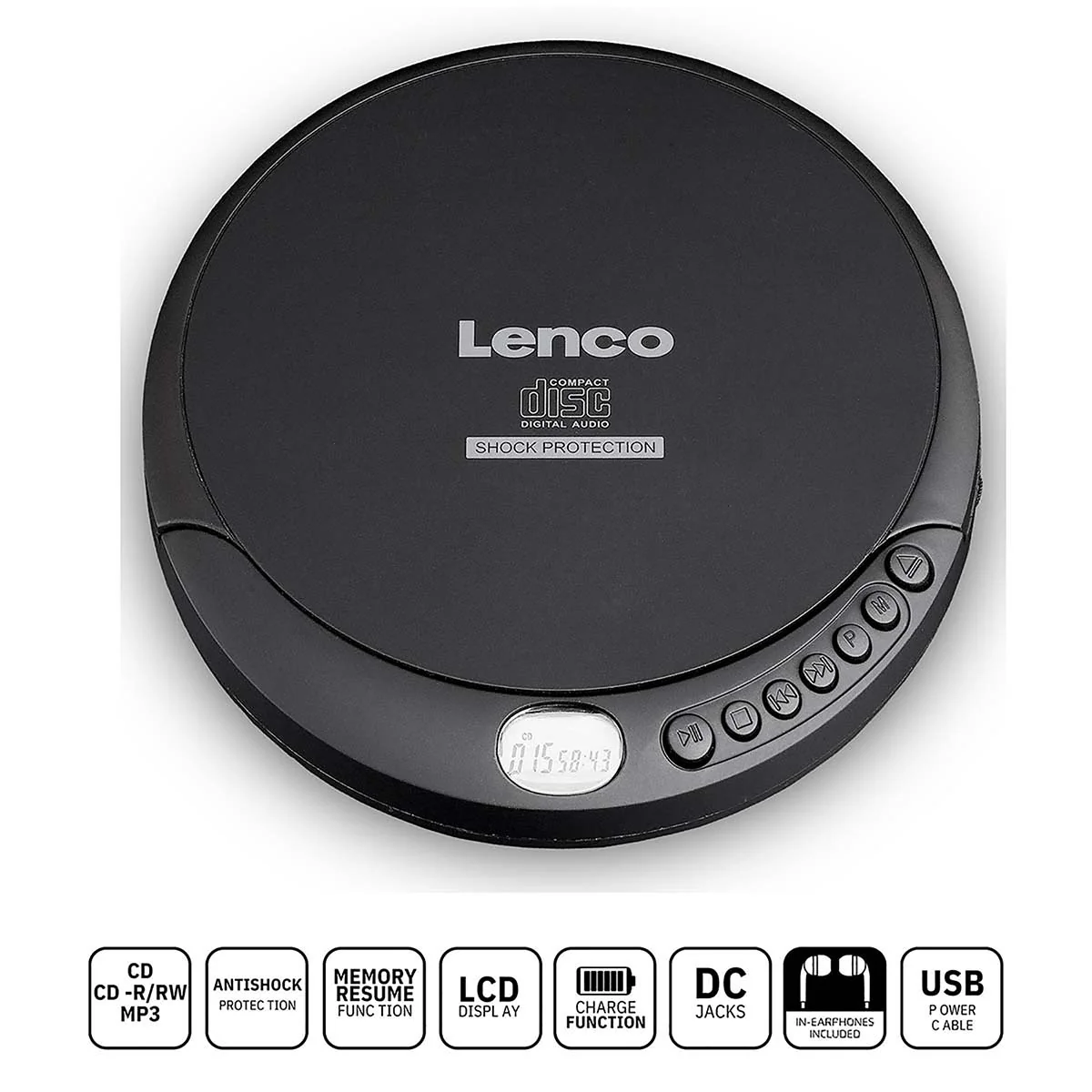 LENCO CD-200 - Portable CD-speler met anti-shock - Zwart - Image 10