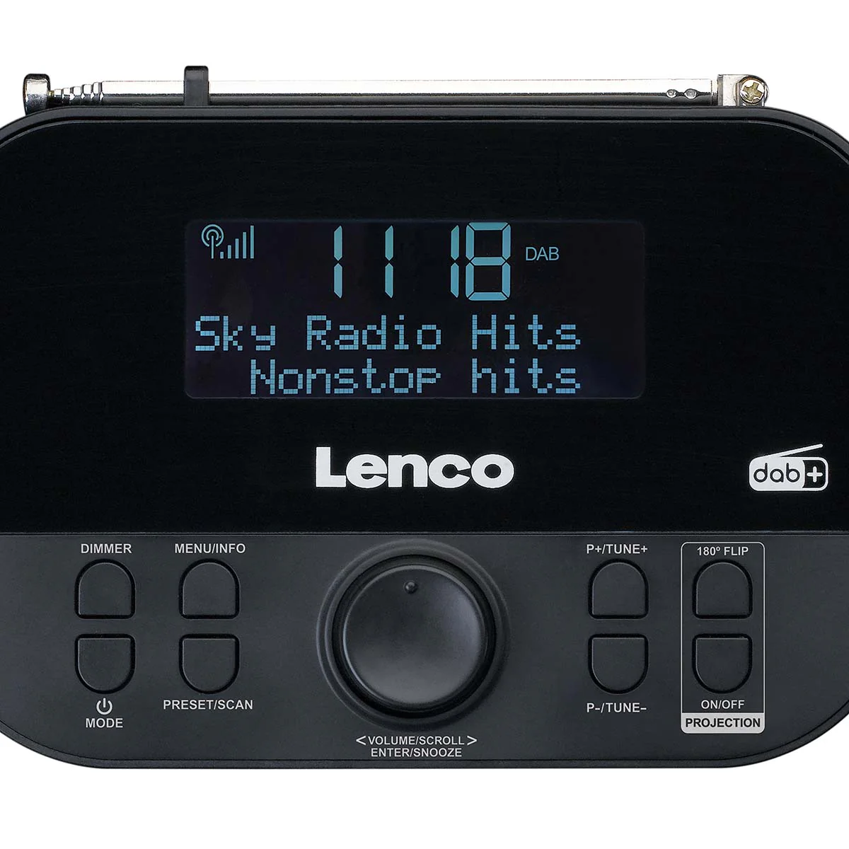 LENCO CR-615BK - DAB+ en FM radio met tijd projectie - Zwart - Image 7