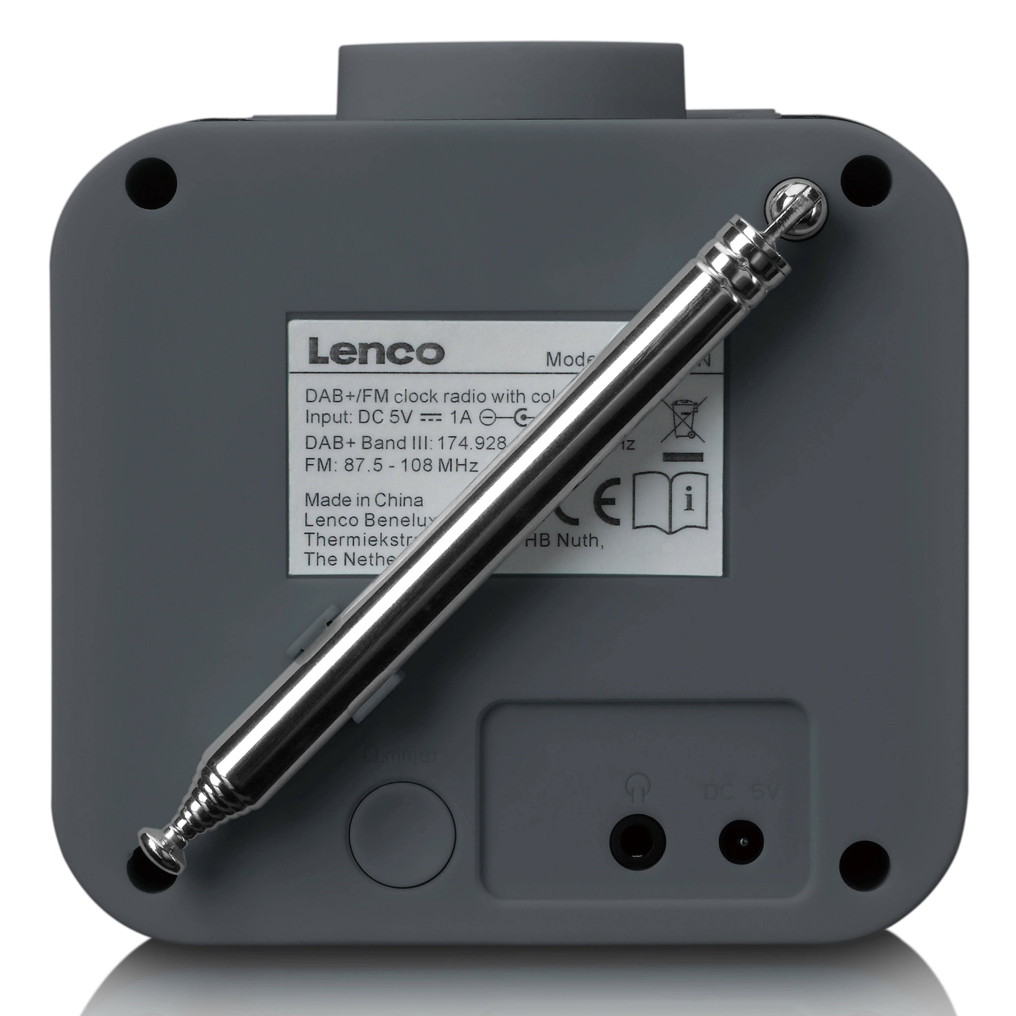 LENCO CR-620GY - DAB+/FM Wekkerradio met een kleuren display - Grijs - Image 6