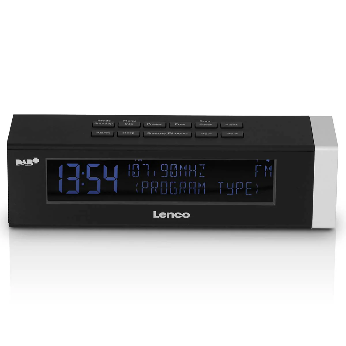 LENCO CR-630BK - Stereo DAB+/FM Wekkerradio met USB aansluiting en AUX-ingang - Zwart