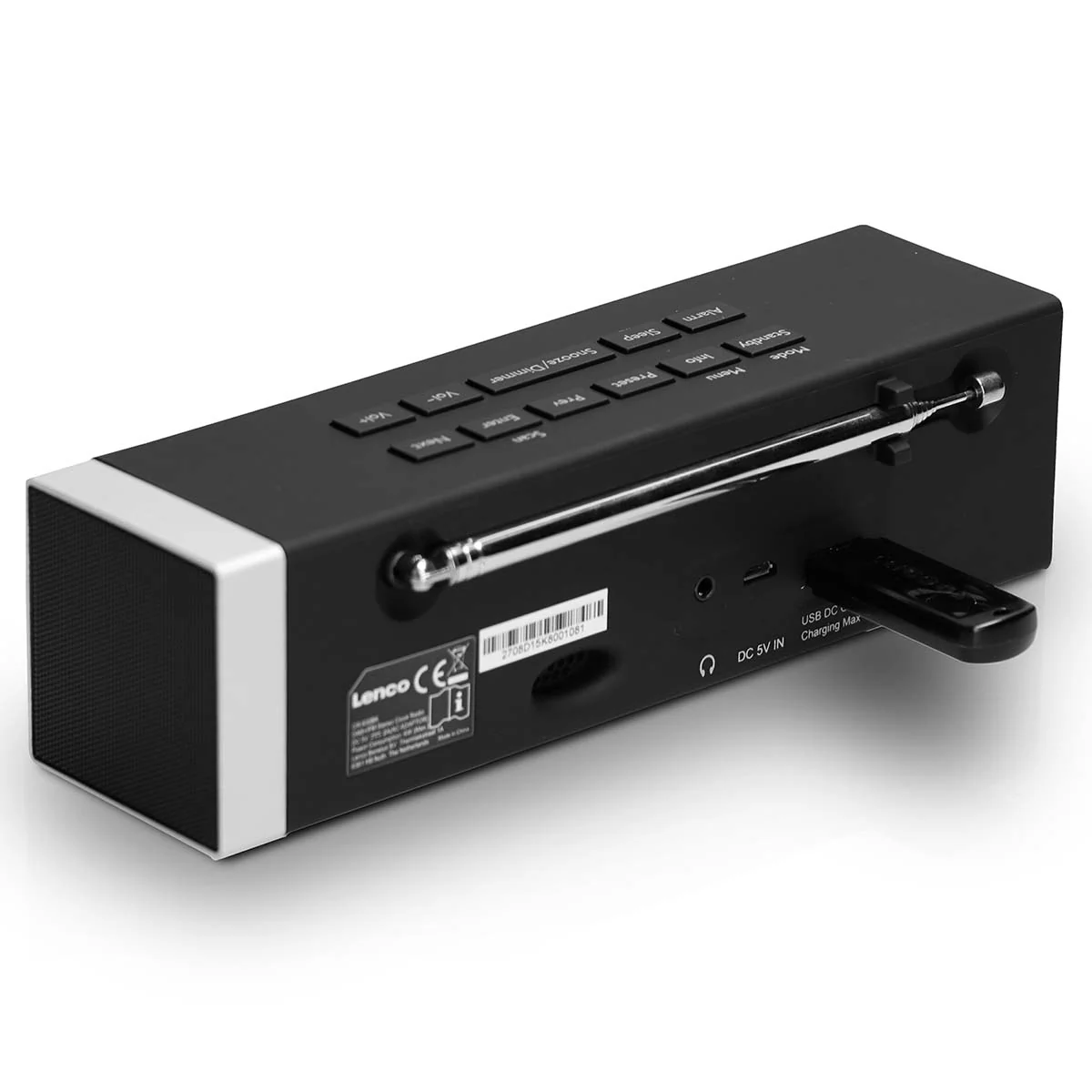 LENCO CR-630BK - Stereo DAB+/FM Wekkerradio met USB aansluiting en AUX-ingang - Zwart - Image 6