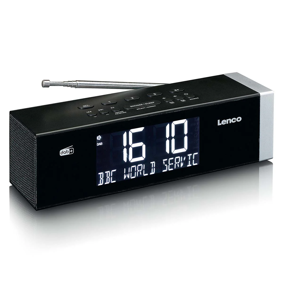 LENCO CR-640BK - Stereo FM Wekkerradio met radiogestuurde klok en AUX-ingang - Wit - Image 5