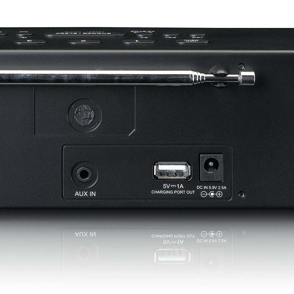 LENCO CR-640BK - Stereo FM Wekkerradio met radiogestuurde klok en AUX-ingang - Wit - Image 9