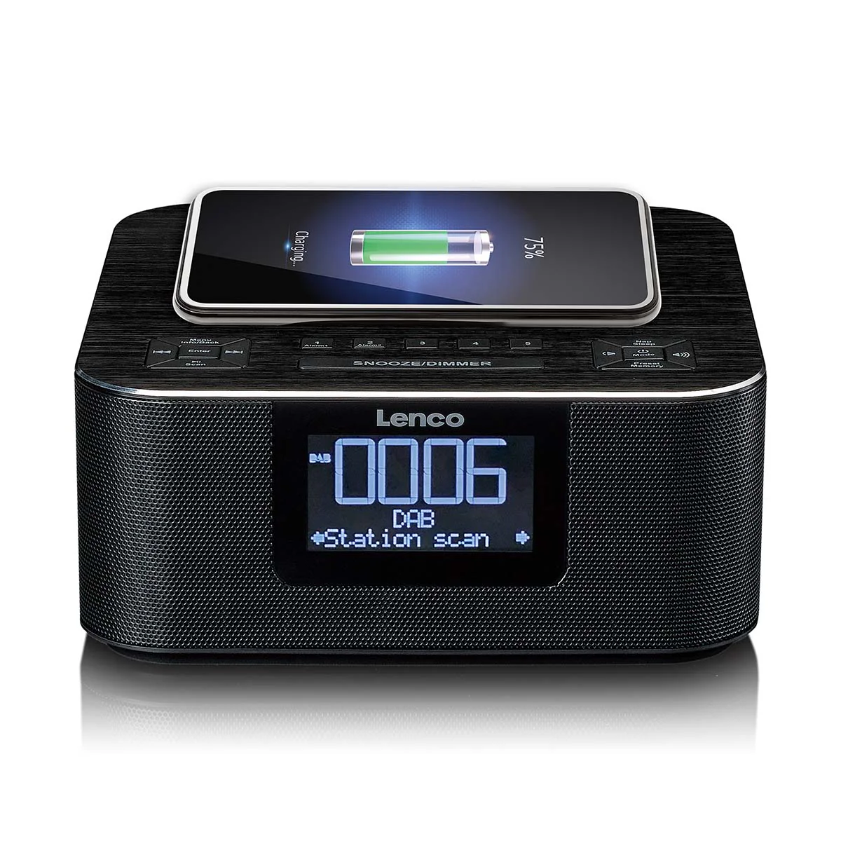 LENCO CR-650BK - DAB+/ FM-wekkerradio met Bluetooth® en draadloos opladen, zwart - Image 5
