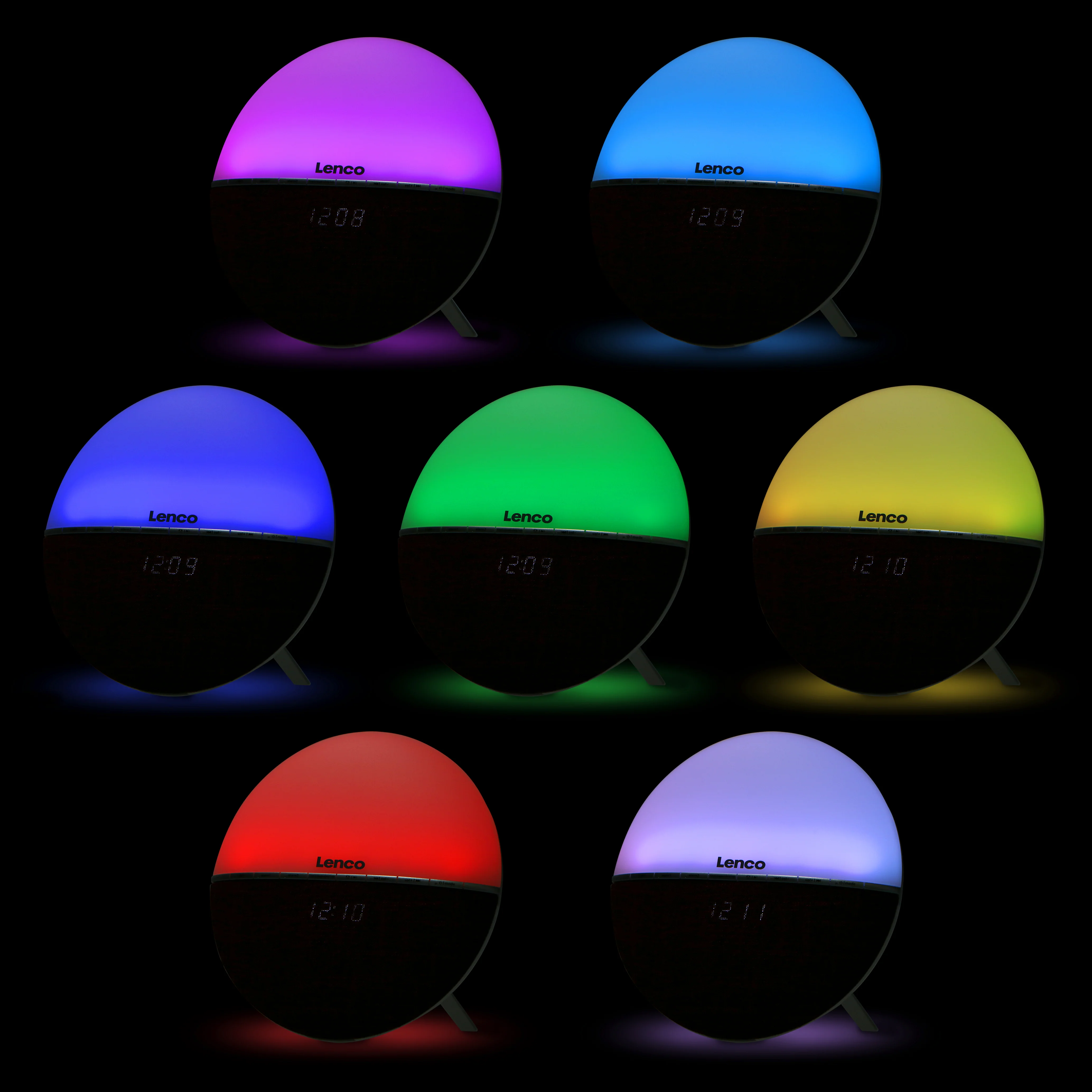LENCO CRW-4BY - FM Wekkerradio - Wake up light met Bluetooth® - Rood - Image 12
