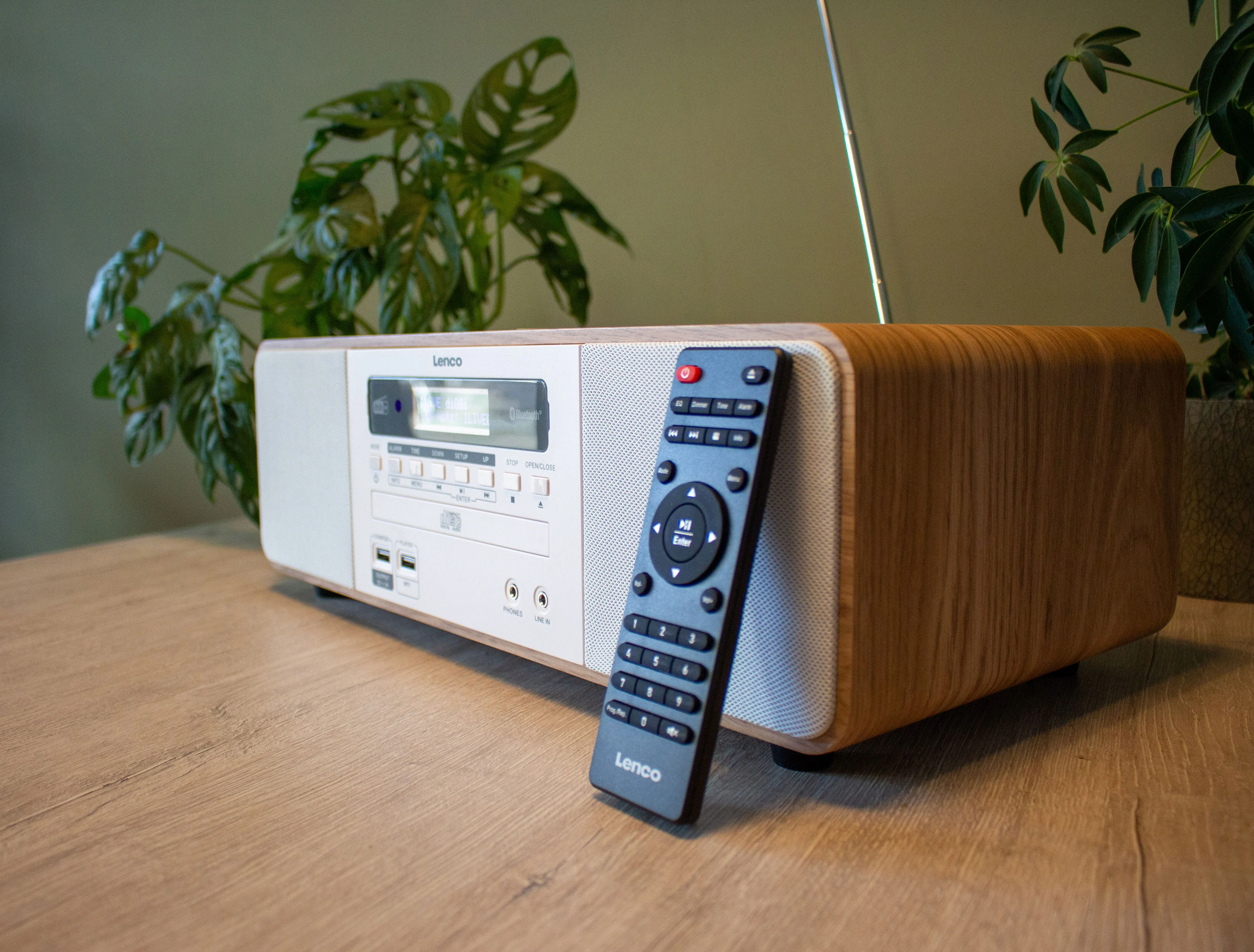 LENCO DAR-251WDWH - Stereo DAB+/FM radio, CD, USB, Bluetooth®, QI en afstandsbediening - Hout/Wit - Image 11