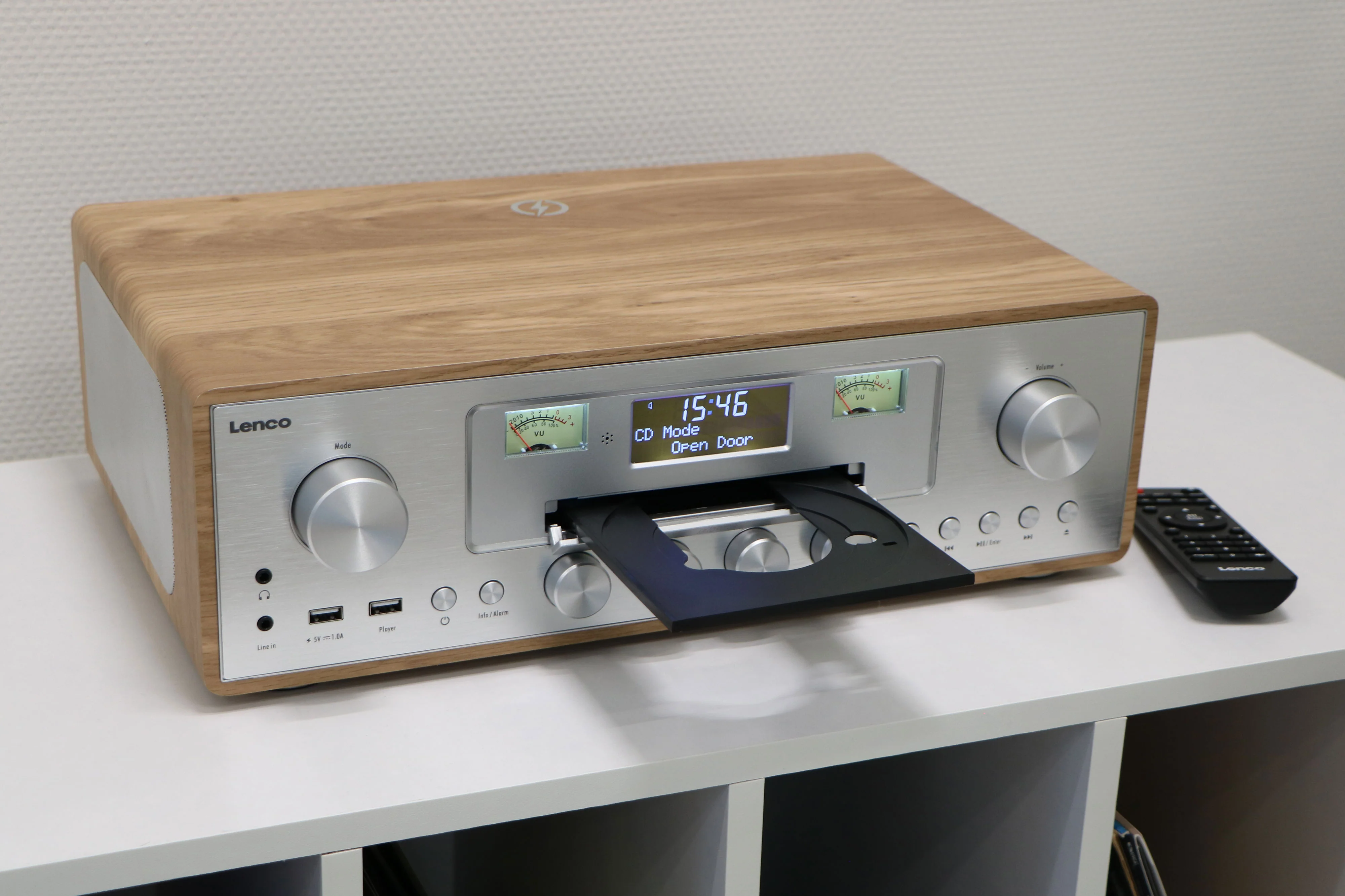 LENCO DAR-281WDSI - DAB+/FM radio met CD-speler, USB, Bluetooth® en draadloos oplaadpunt - Hout/Zilver - Image 13