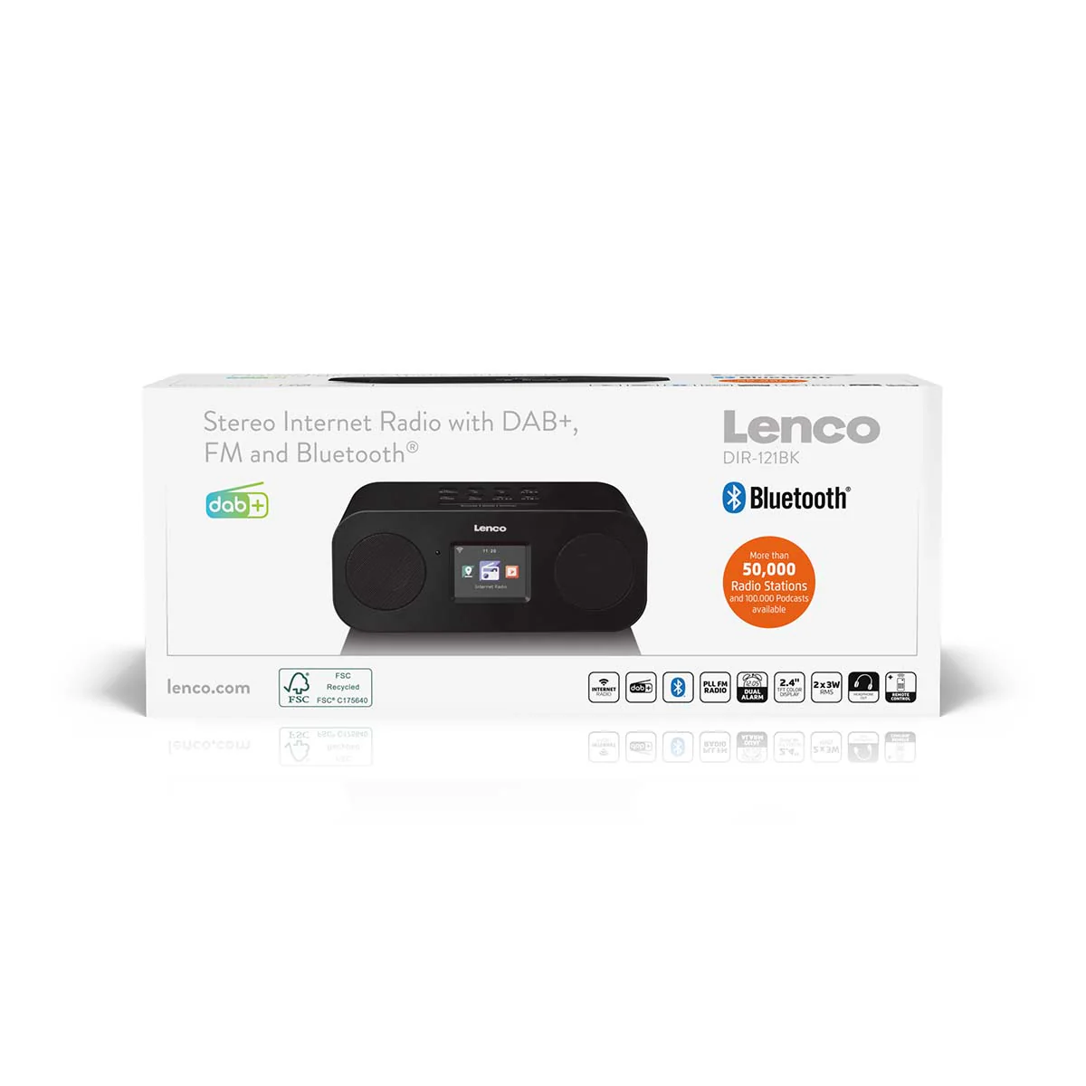 LENCO DIR-121BK - Stereo internetradio met DAB+, FM en Bluetooth® - Zwart - Image 6