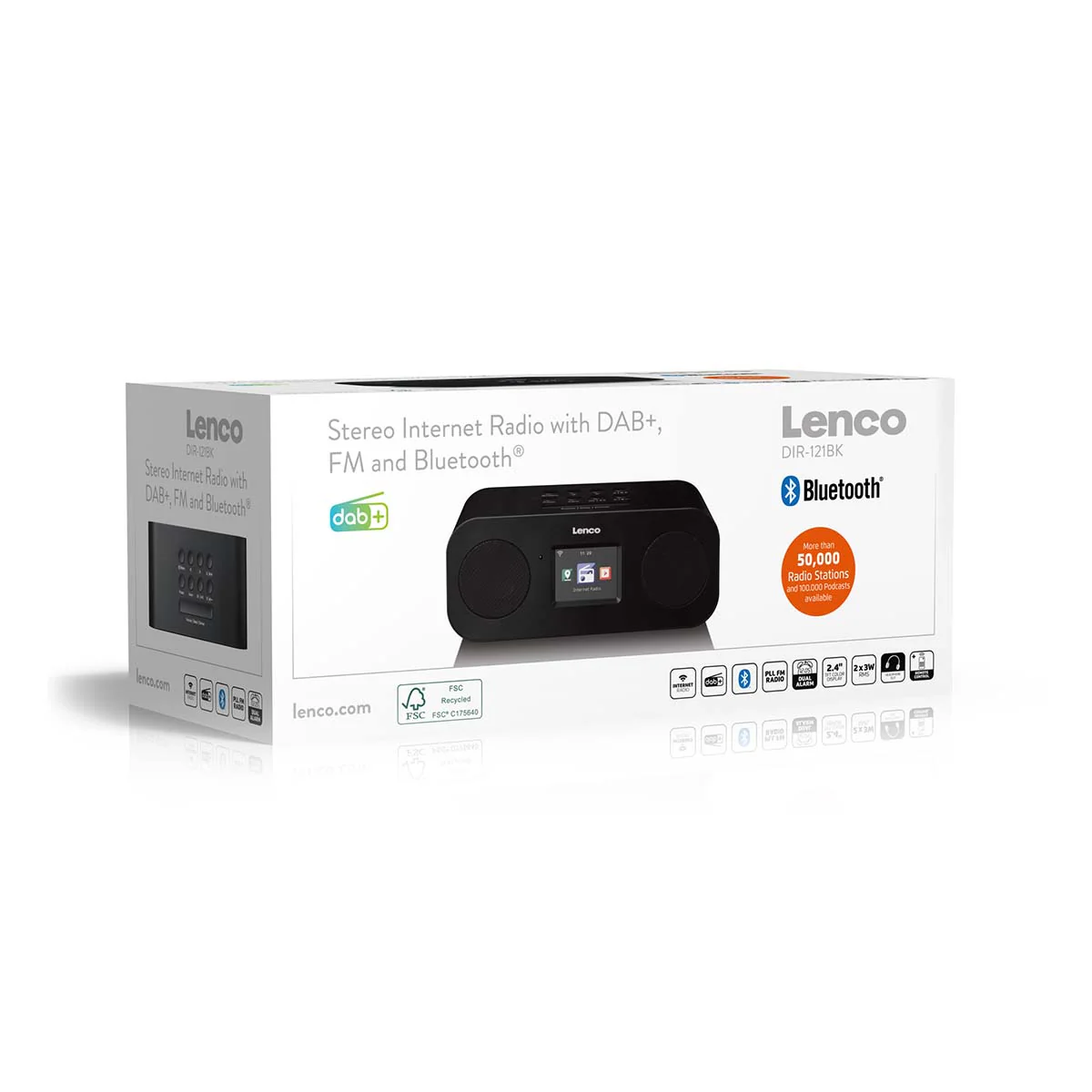 LENCO DIR-121BK - Stereo internetradio met DAB+, FM en Bluetooth® - Zwart - Image 8