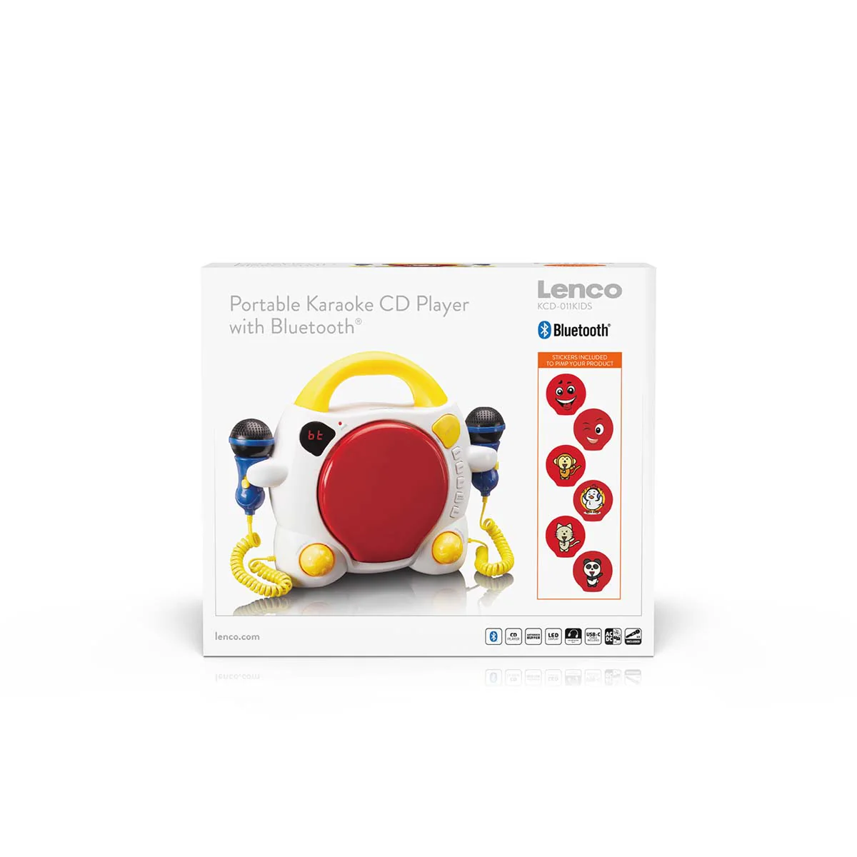 LENCO KCD-011KIDS - Draagbare karaoke CD-speler met Bluetooth® voor kinderen - Meerkleurig - Image 12
