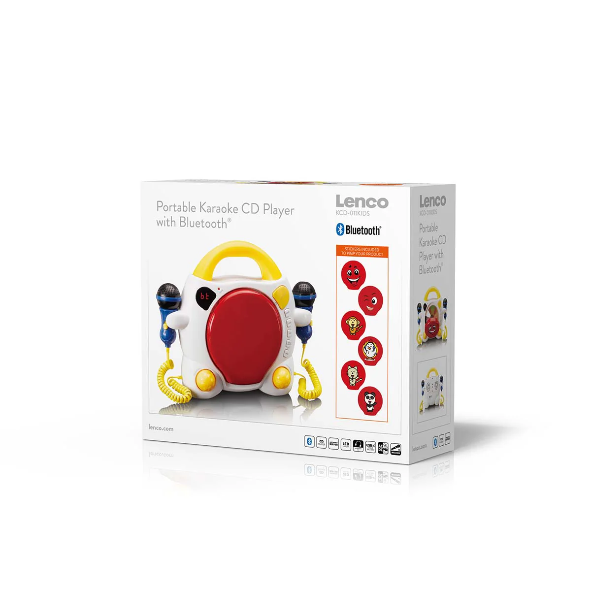 LENCO KCD-011KIDS - Draagbare karaoke CD-speler met Bluetooth® voor kinderen - Meerkleurig - Image 13