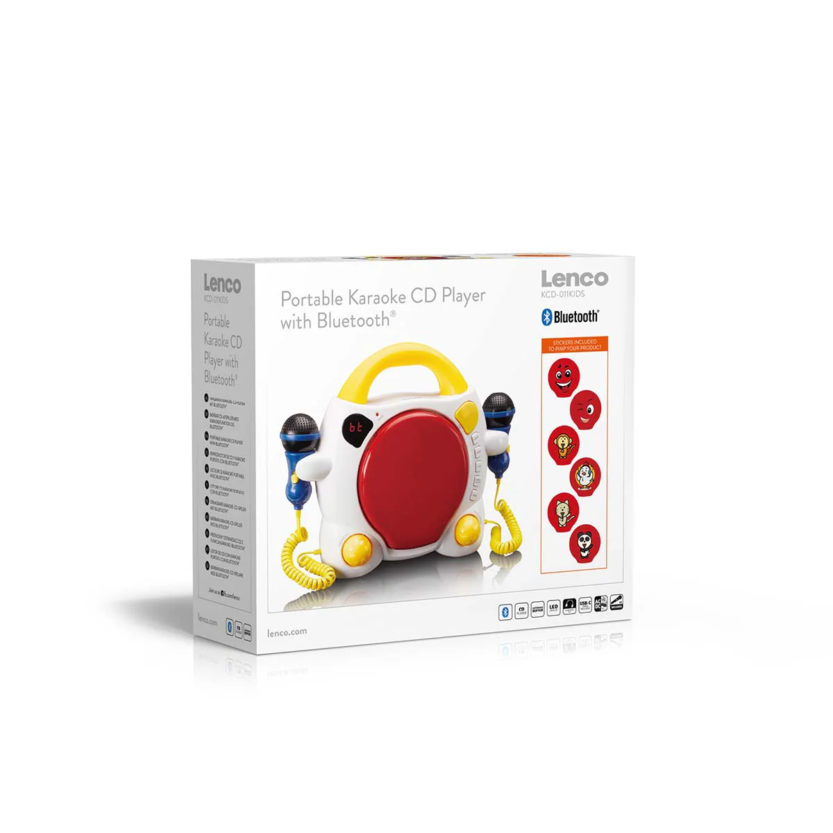 LENCO KCD-011KIDS - Draagbare karaoke CD-speler met Bluetooth® voor kinderen - Meerkleurig - Image 14