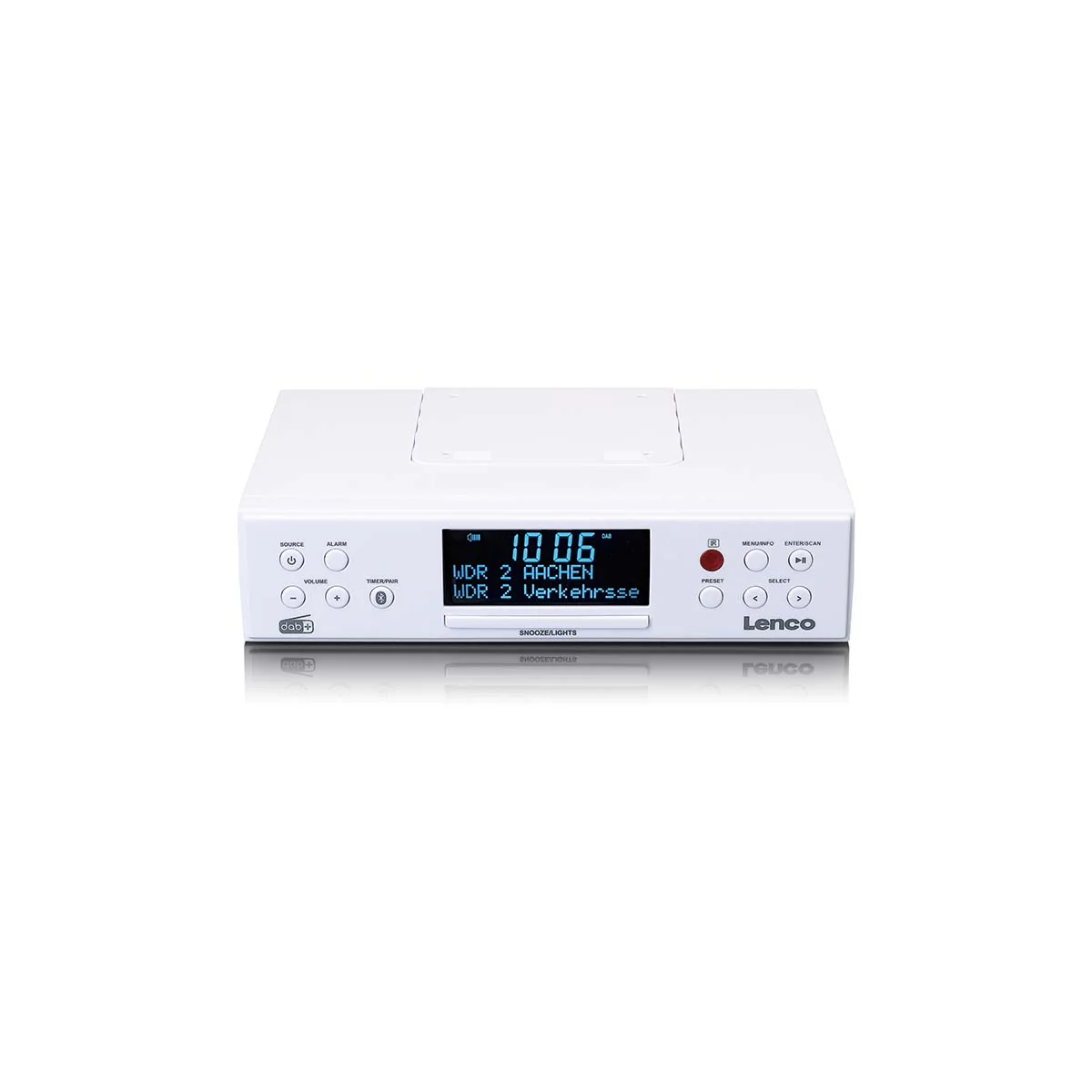 LENCO KCR-190WH - DAB+/FM Keukenradio met Bluetooth®, LED-verlichting en timer - Wit - Image 2