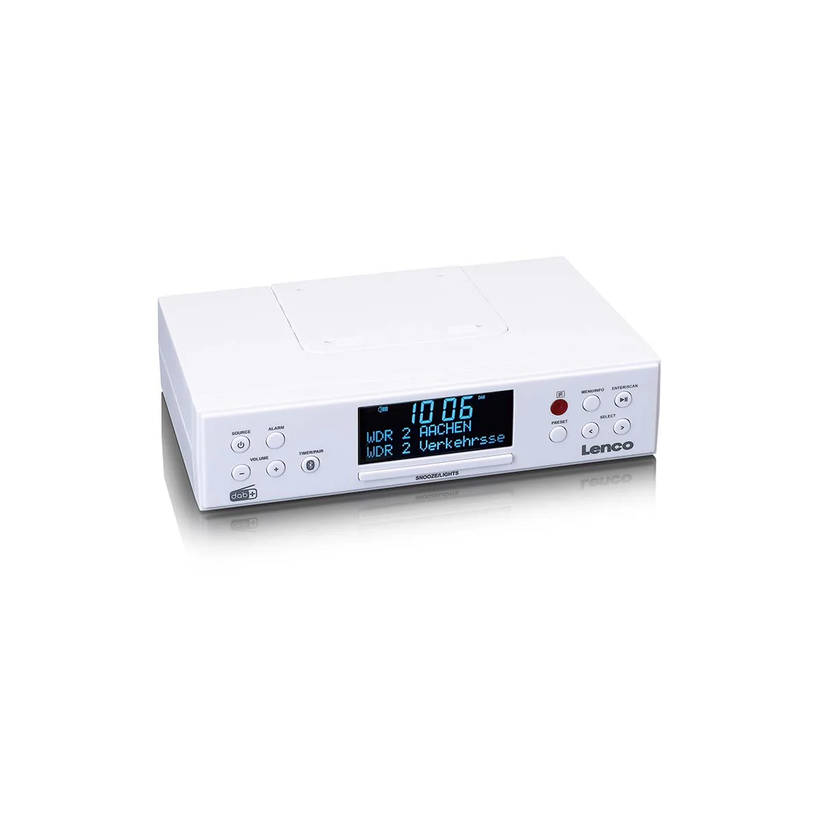 LENCO KCR-190WH - DAB+/FM Keukenradio met Bluetooth®, LED-verlichting en timer - Wit - Image 5