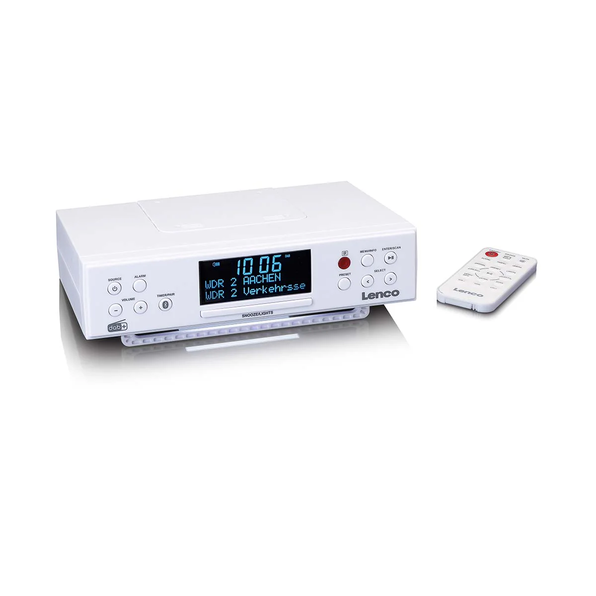 LENCO KCR-190WH - DAB+/FM Keukenradio met Bluetooth®, LED-verlichting en timer - Wit - Image 6