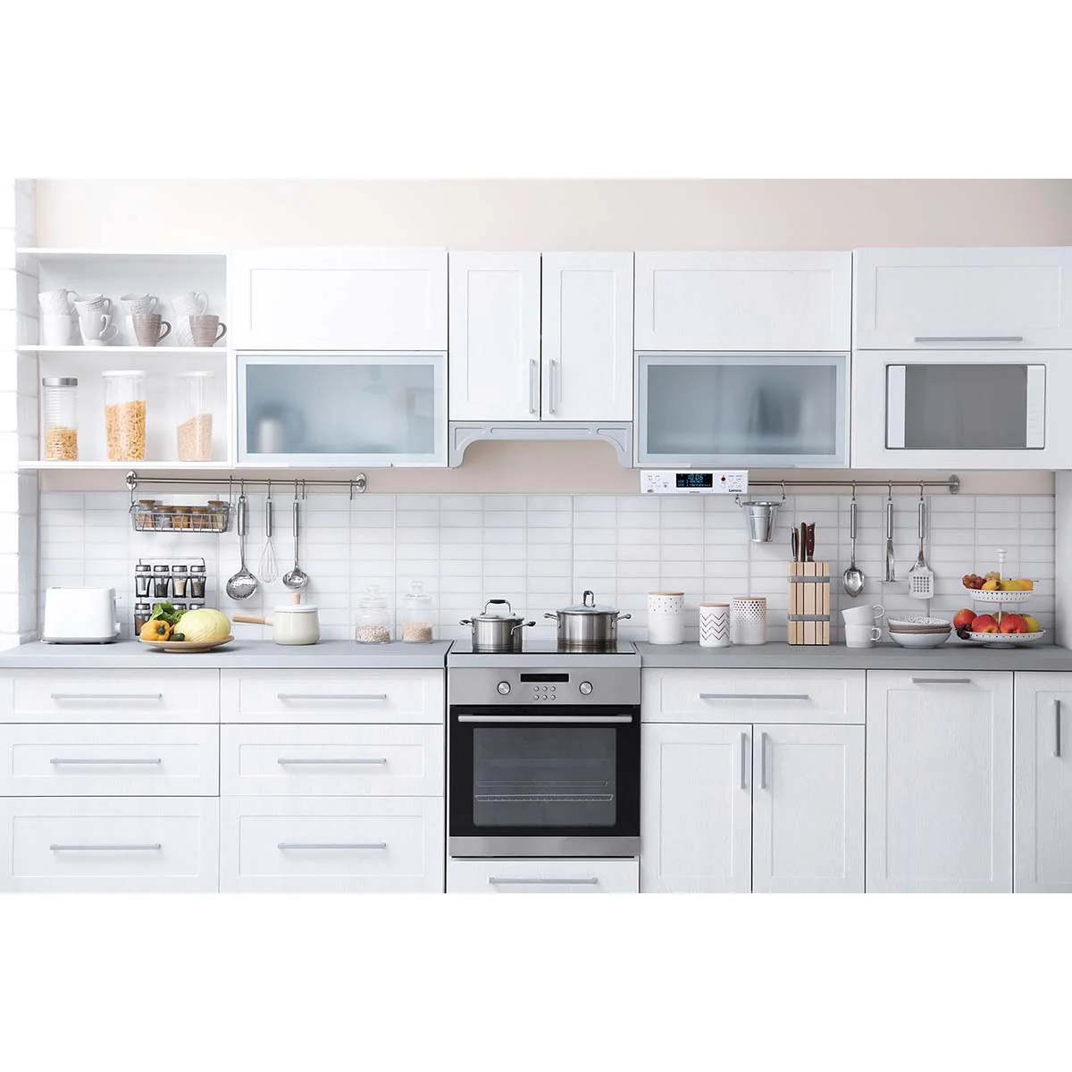 LENCO KCR-190WH - DAB+/FM Keukenradio met Bluetooth®, LED-verlichting en timer - Wit - Image 9