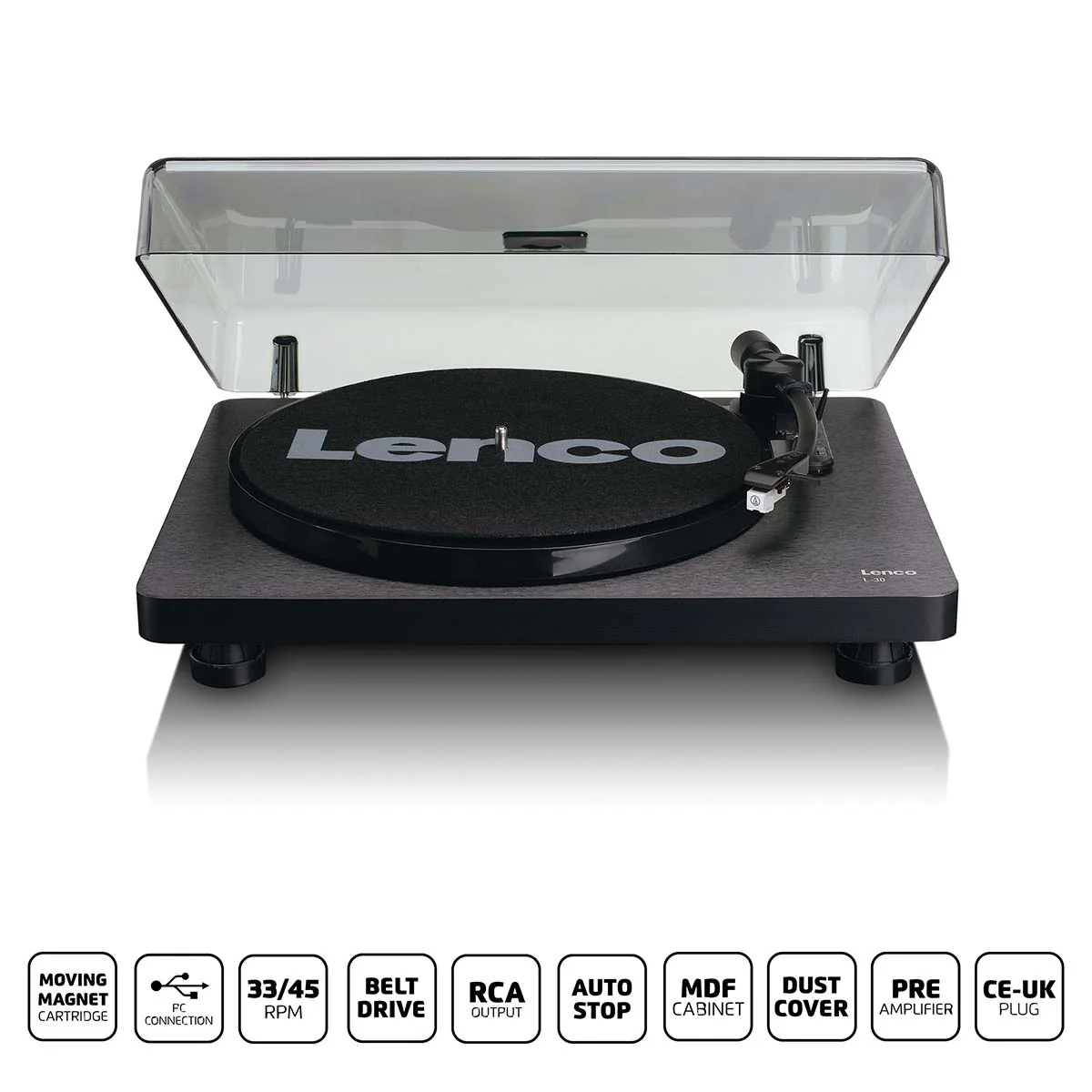 LENCO L-30BK - Platenspeler met USB/PC encoding - Zwart - Image 11