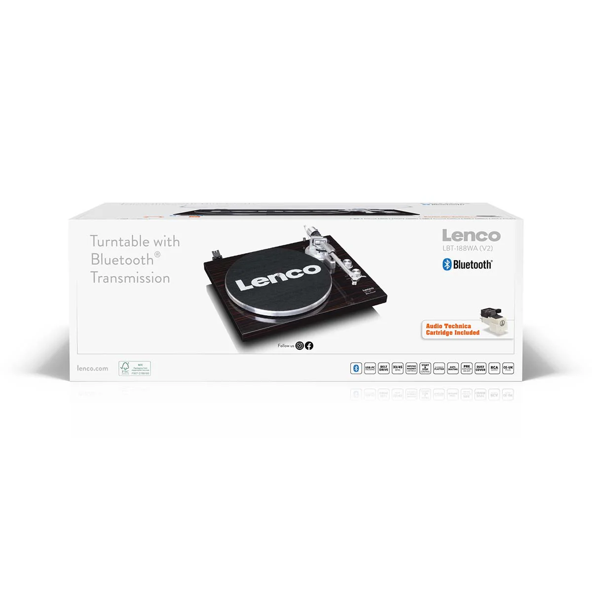 LENCO LBT-188WA - Platenspeler met Bluetooth® transmissie, donkerbruin - Image 16