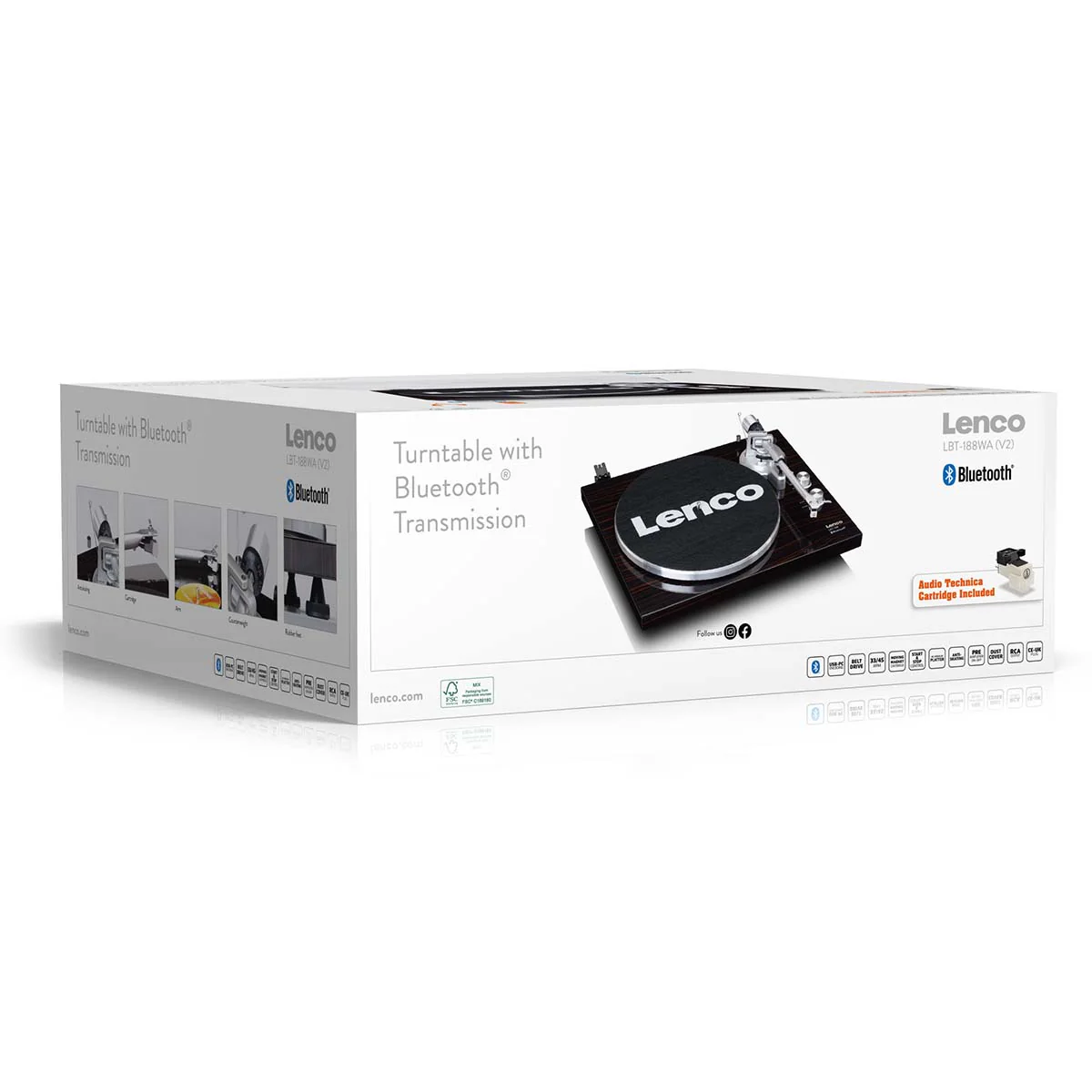 LENCO LBT-188WA - Platenspeler met Bluetooth® transmissie, donkerbruin - Image 18