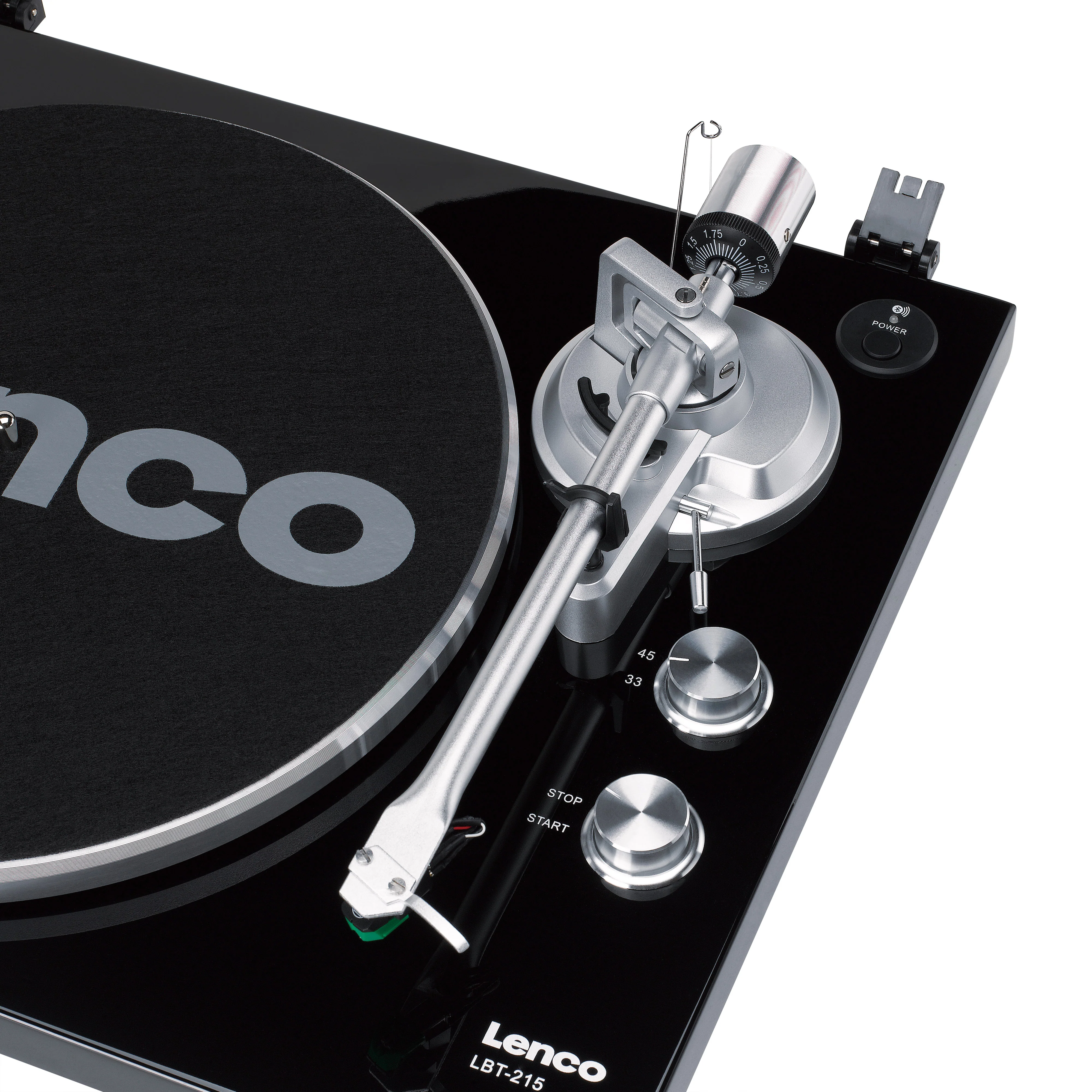 LENCO LBT-215BK - Platenspeler met Bluetooth® en een metalen draaiplateau, toonarm en contragewicht - Exclusieve Piano Black kleur - Image 13
