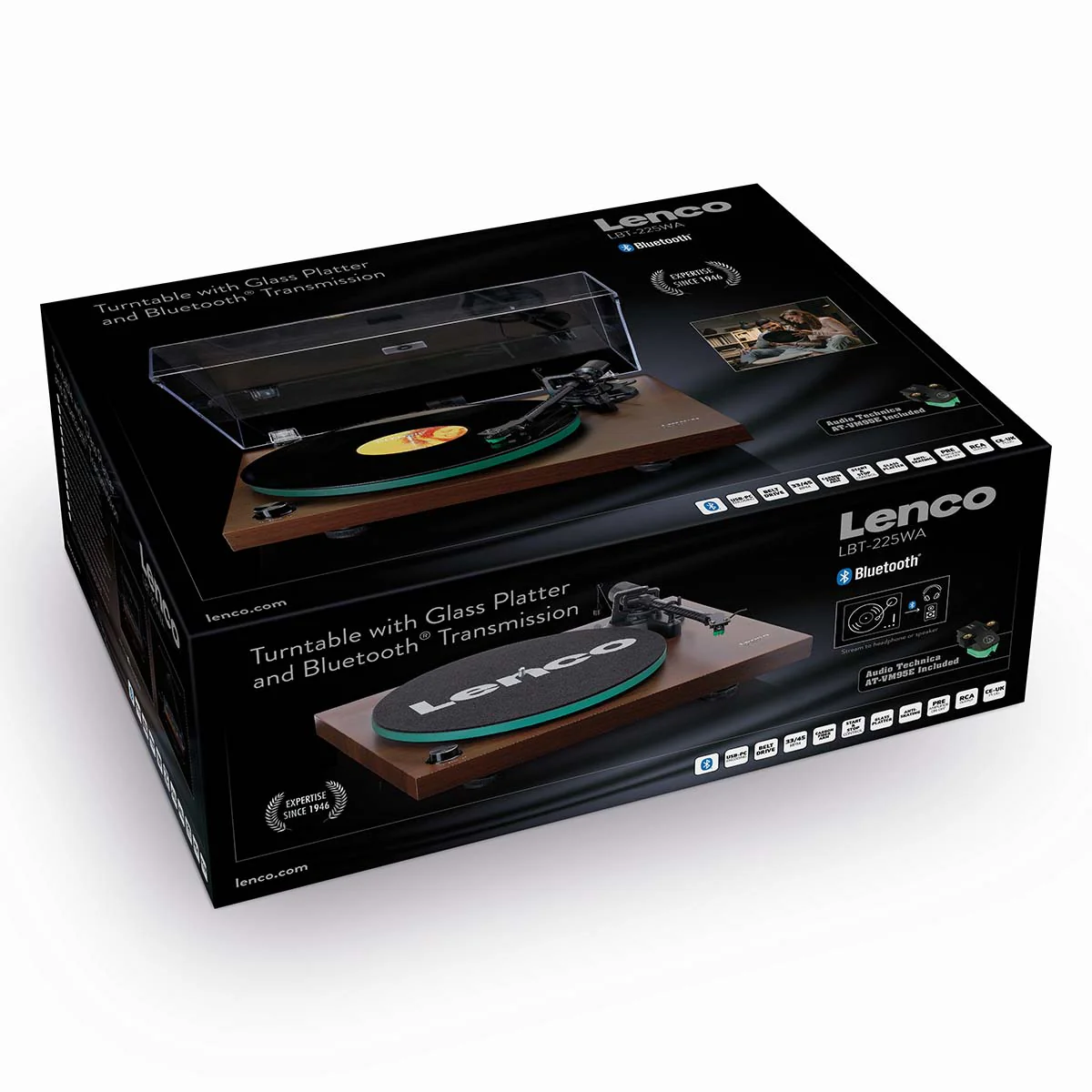 LENCO LBT-225WA - Platenspeler met Bluetooth® transmissie - Donkerbruin - Image 23