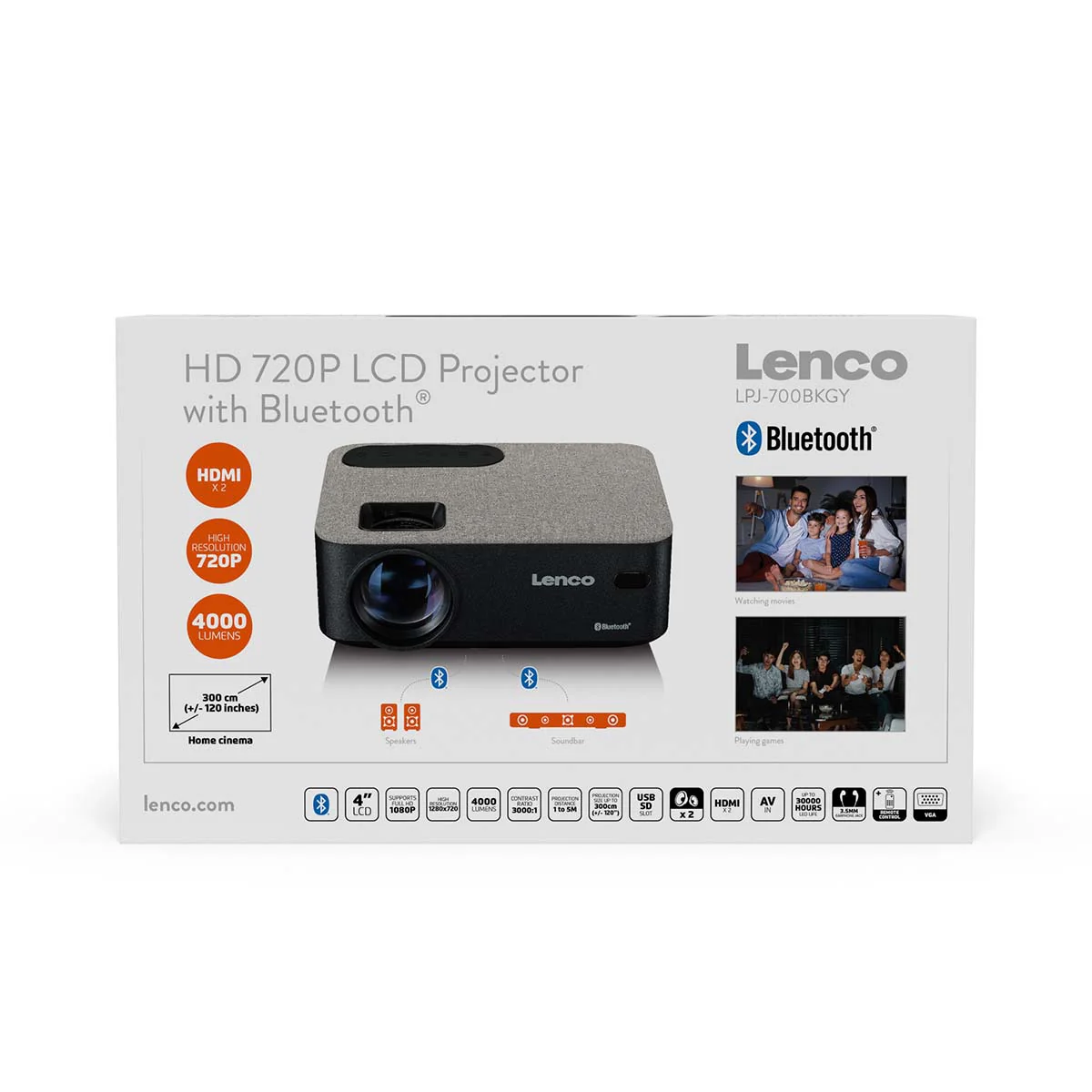 LENCO LPJ-700BKGY - LCD projector met Bluetooth® - Image 14