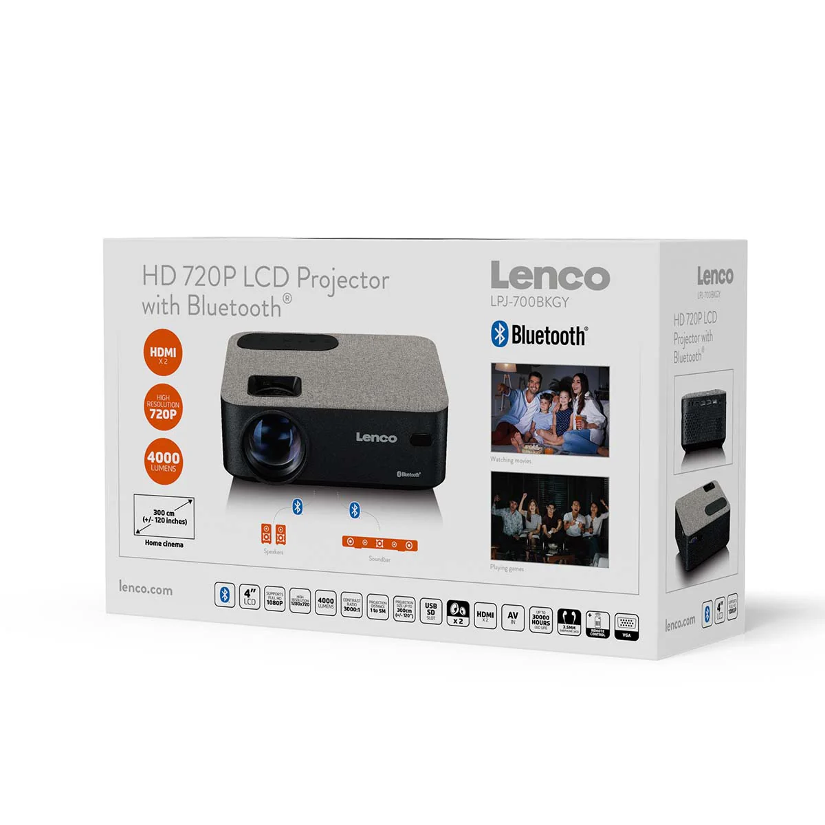 LENCO LPJ-700BKGY - LCD projector met Bluetooth® - Image 15