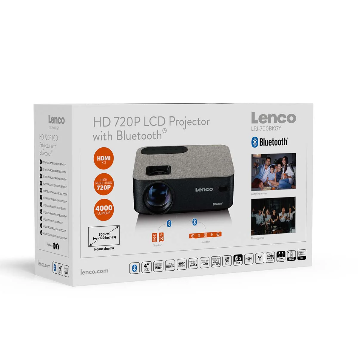LENCO LPJ-700BKGY - LCD projector met Bluetooth® - Image 16