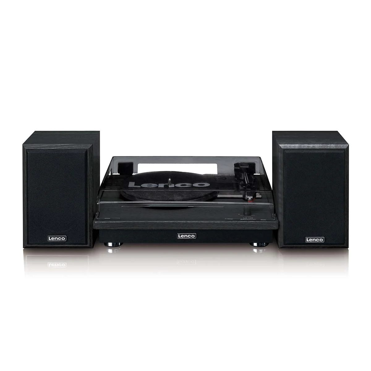 LENCO LS-100BK - Platenspeler met Bluetooth® ontvangst en twee externe speakers - Zwart - Image 3