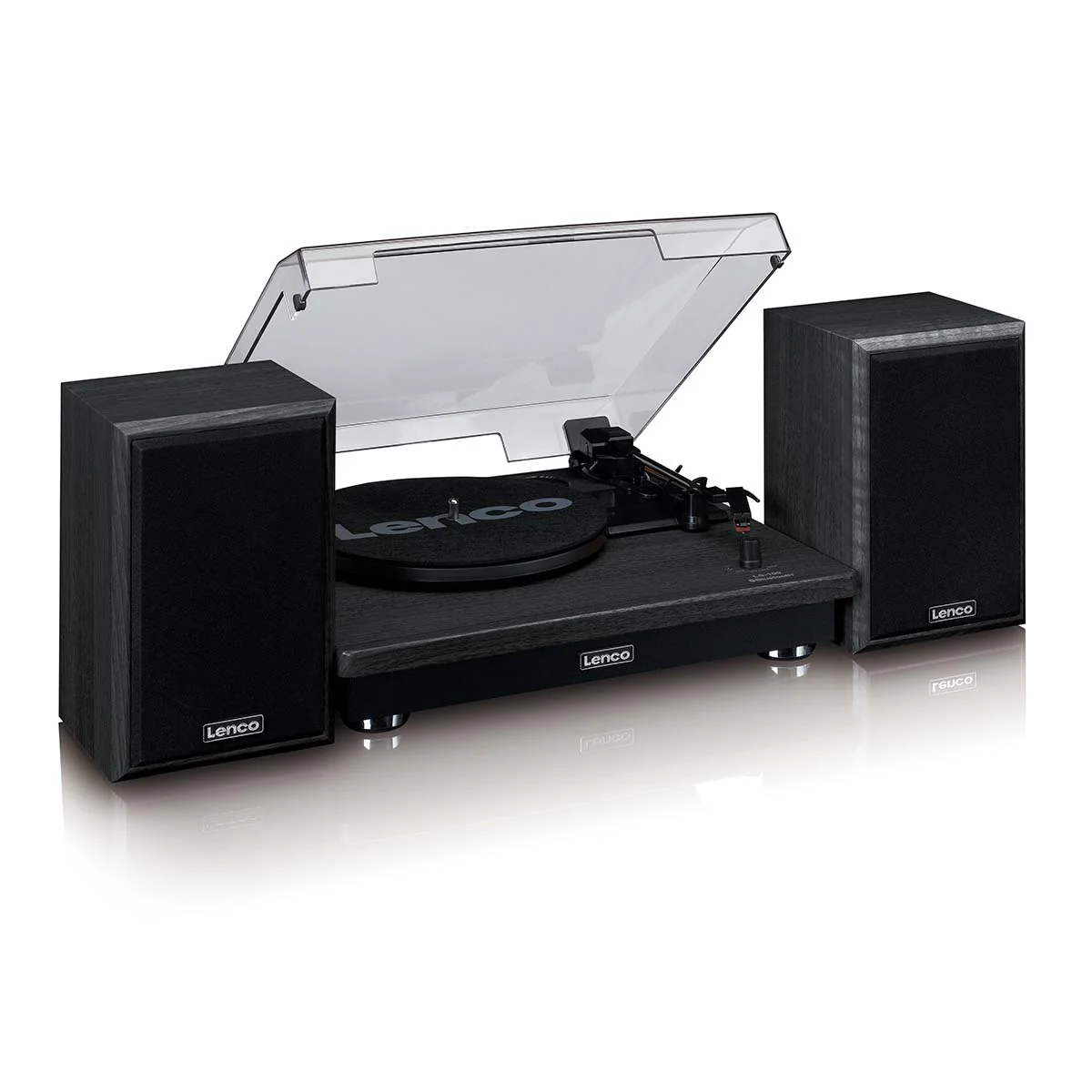 LENCO LS-100BK - Platenspeler met Bluetooth® ontvangst en twee externe speakers - Zwart - Image 5