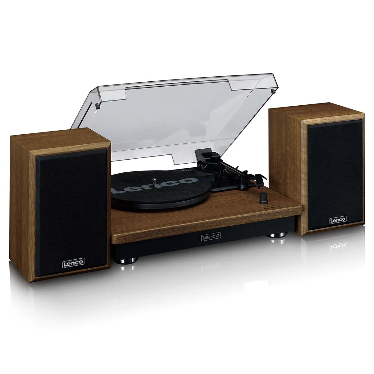 LENCO LS-100WD - Platenspeler met 2 externe speakers - Hout - Image 6