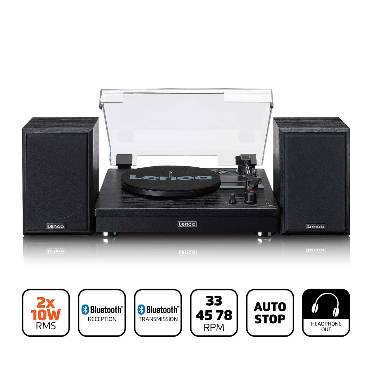 LENCO - LS-101BK - Houten platenspeler met Bluetooth®, 2 externe speakers - Image 16