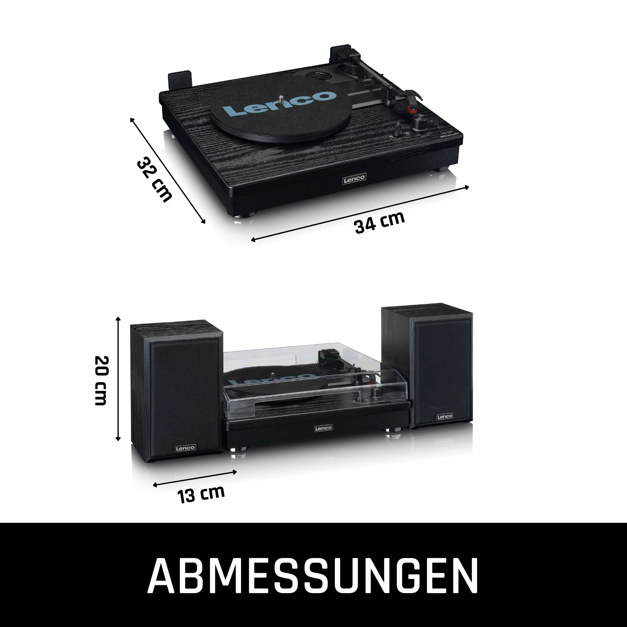 LENCO - LS-101BK - Houten platenspeler met Bluetooth®, 2 externe speakers - Image 20