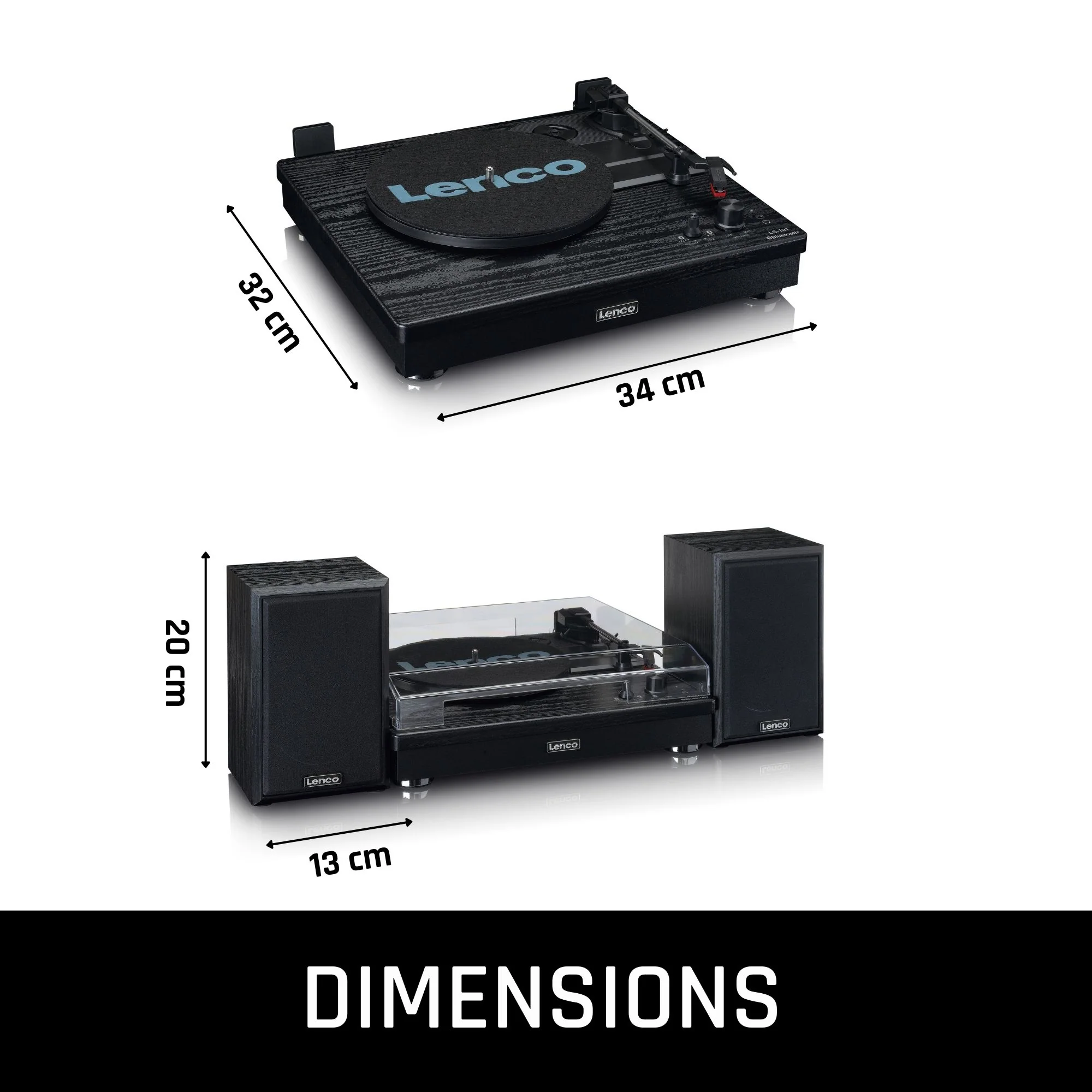 LENCO - LS-101BK - Houten platenspeler met Bluetooth®, 2 externe speakers - Image 21