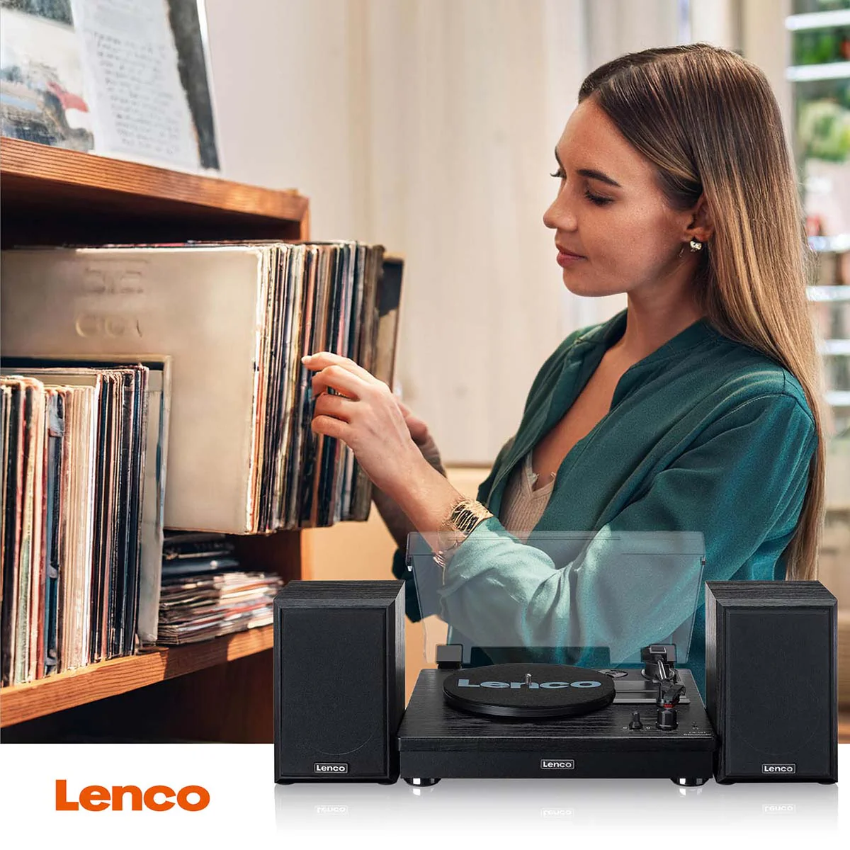 LENCO - LS-101BK - Houten platenspeler met Bluetooth®, 2 externe speakers - Image 23