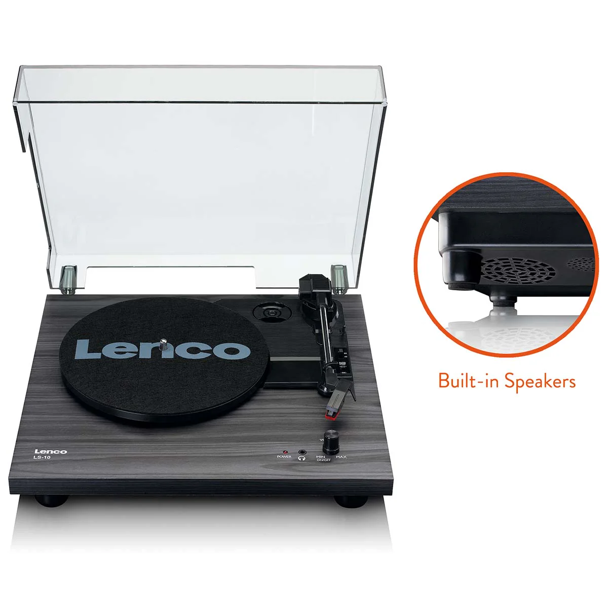 LENCO LS-10BK - Platenspeler met ingebouwde speakers - Zwart - Image 2