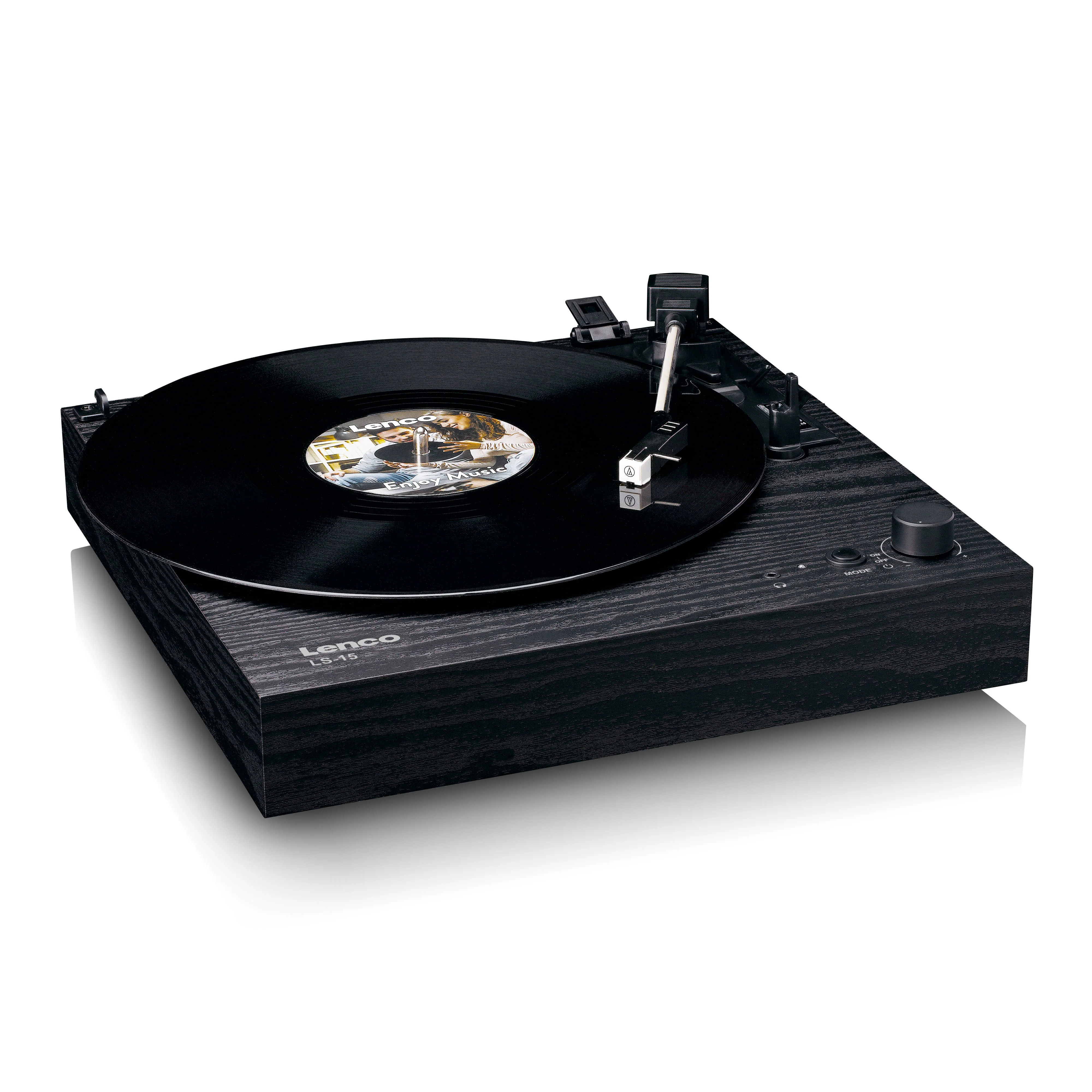 LENCO LS-15BK - Platenspeler met Bluetooth®, twee ingebouwde speakers en AT3600L cartridge - Zwart - Image 11