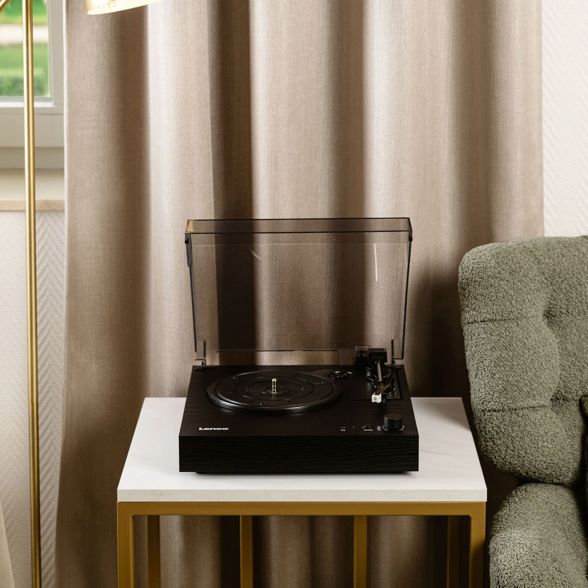 LENCO LS-15BK - Platenspeler met Bluetooth®, twee ingebouwde speakers en AT3600L cartridge - Zwart - Image 17
