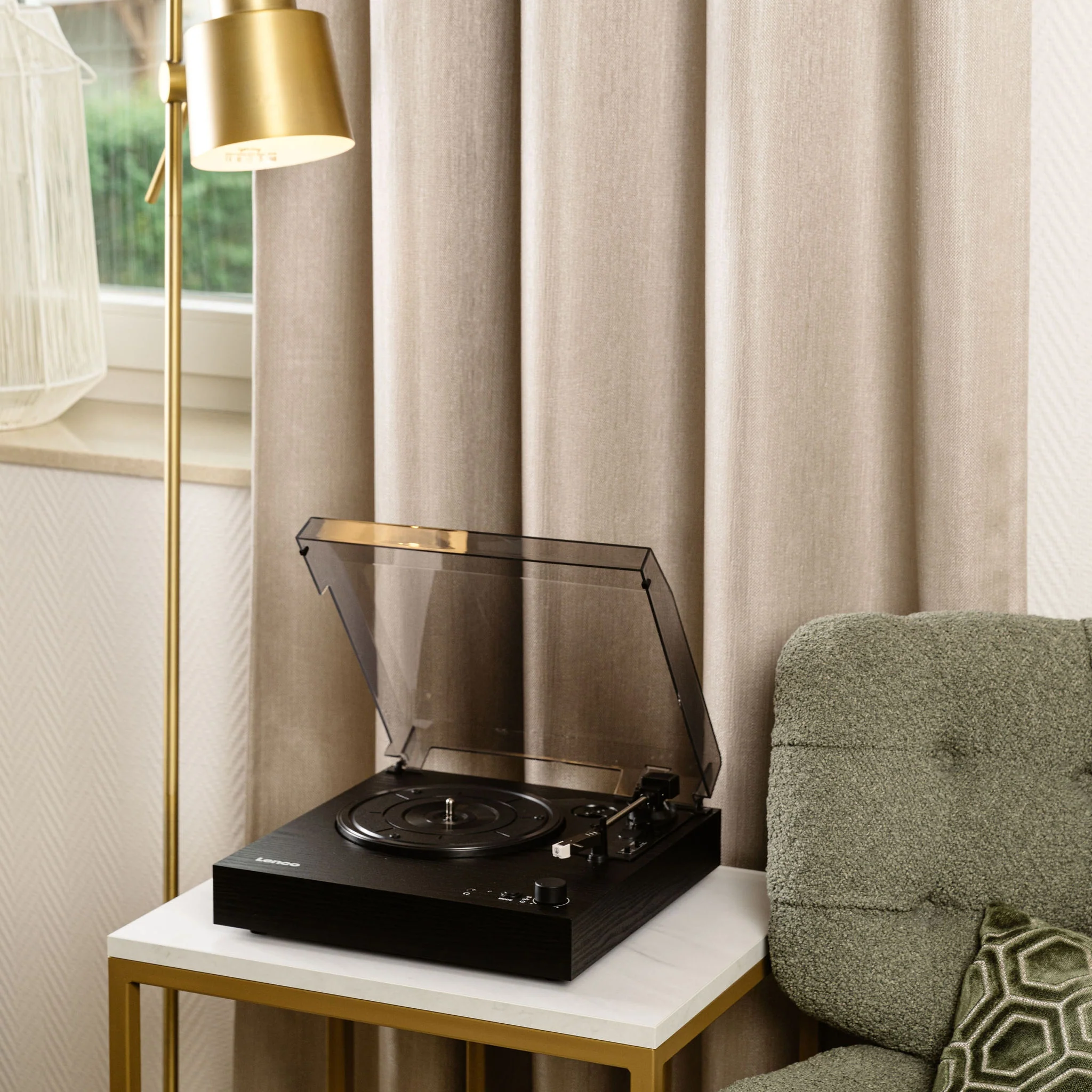 LENCO LS-15BK - Platenspeler met Bluetooth®, twee ingebouwde speakers en AT3600L cartridge - Zwart - Image 18