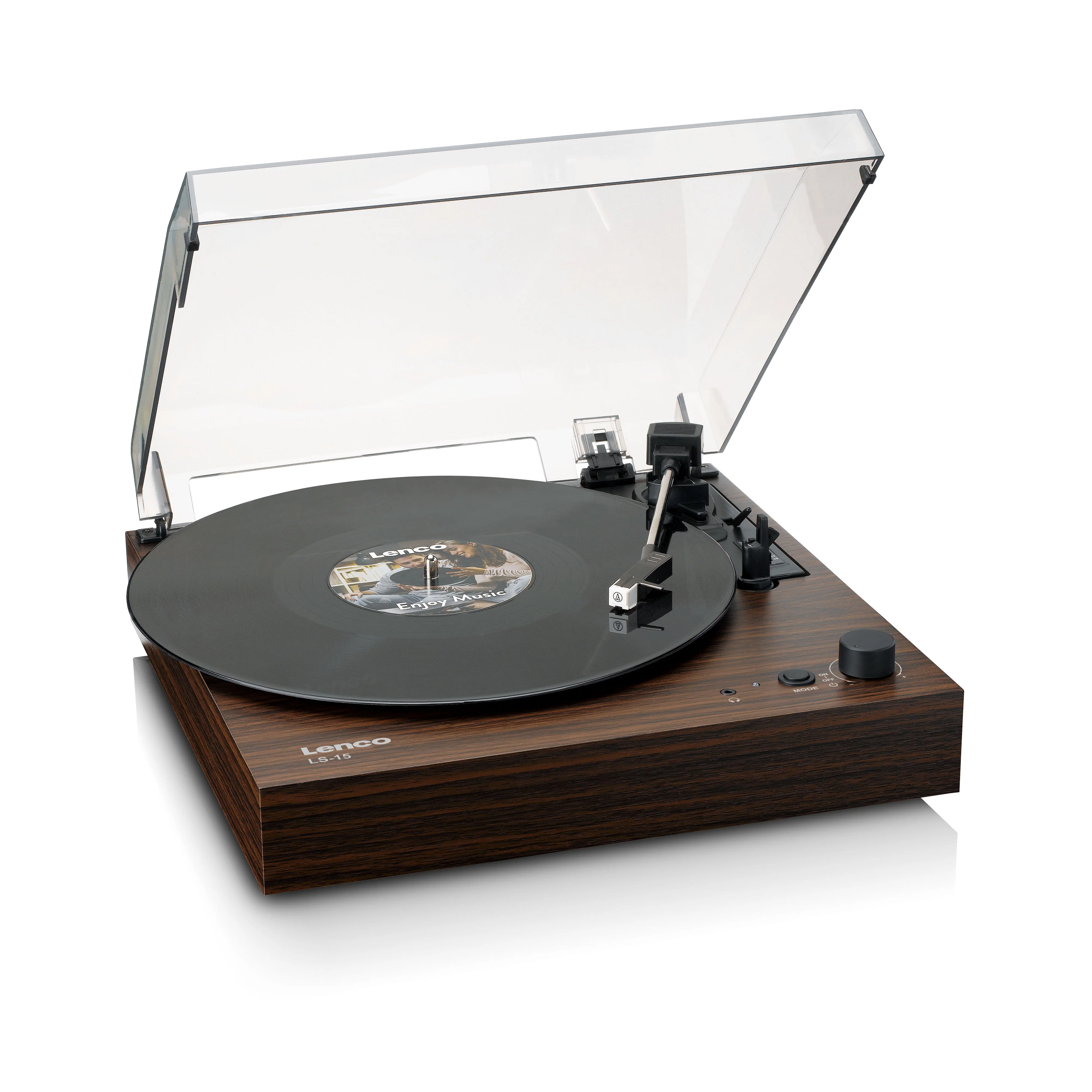 LENCO LS-15WD - Platenspeler met Bluetooth®, twee ingebouwde speakers en AT3600L cartridge - Houtkleurig - Image 10