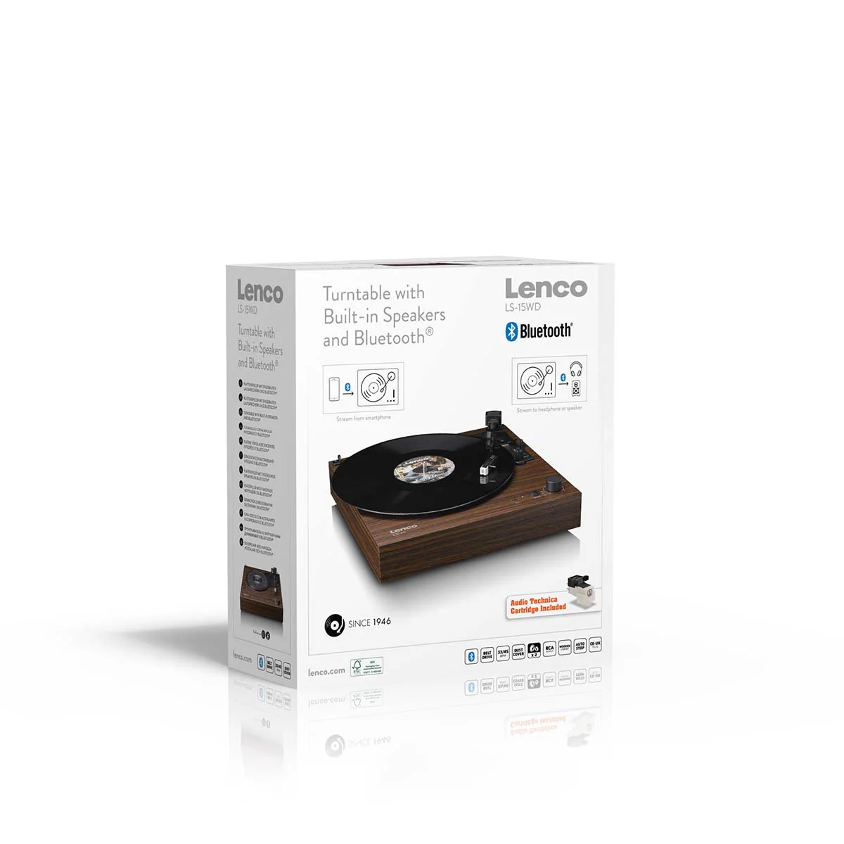 LENCO LS-15WD - Platenspeler met Bluetooth®, twee ingebouwde speakers en AT3600L cartridge - Houtkleurig - Image 18
